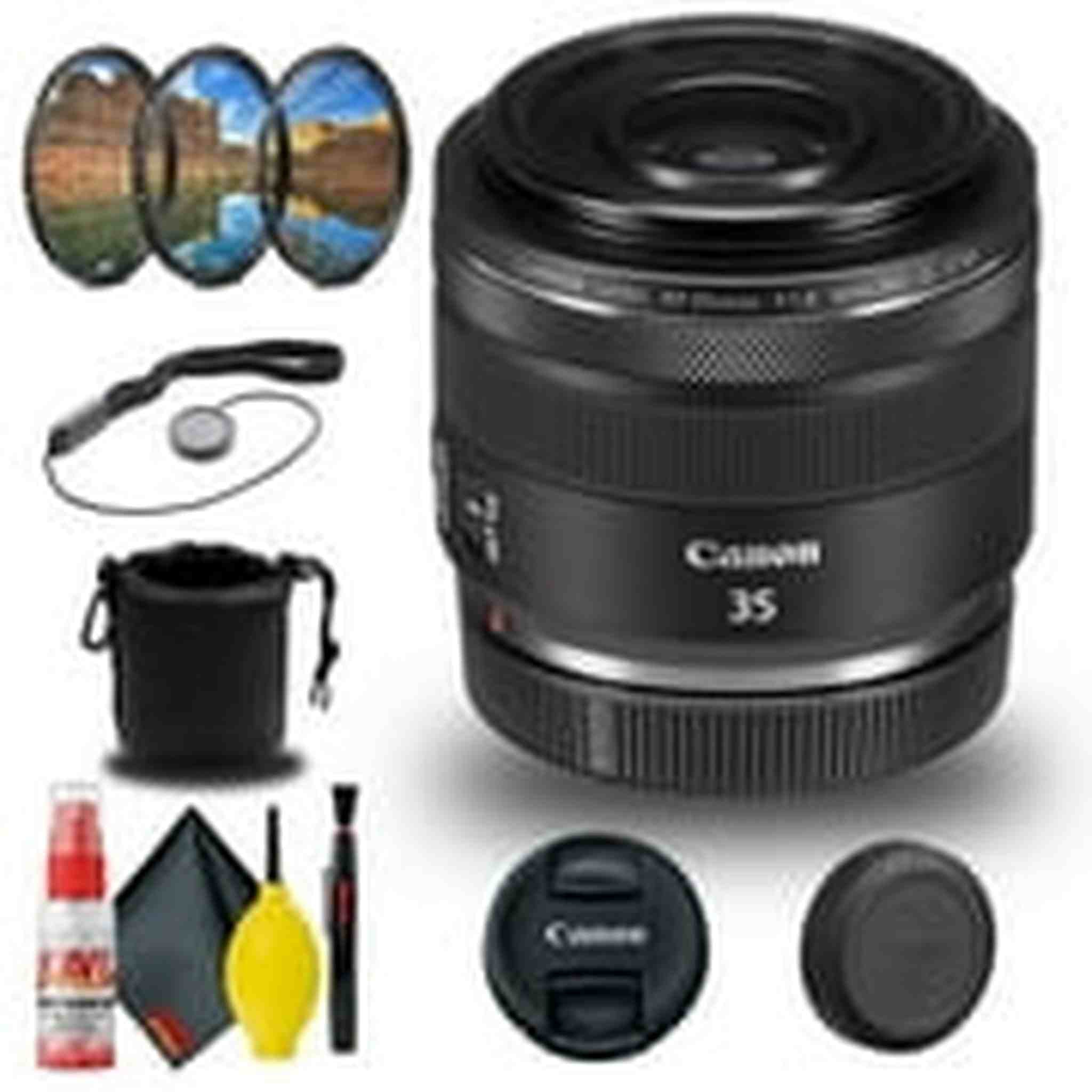 Canon RF 35mm f/1.8 IS Macro STM Lens 2973C002 + Filter + Lens Pouch + More Canon