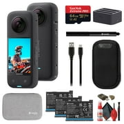 Insta360 X3 - Waterproof 360 Action Camera + 2 Extra Batteries + Charger + More Insta360