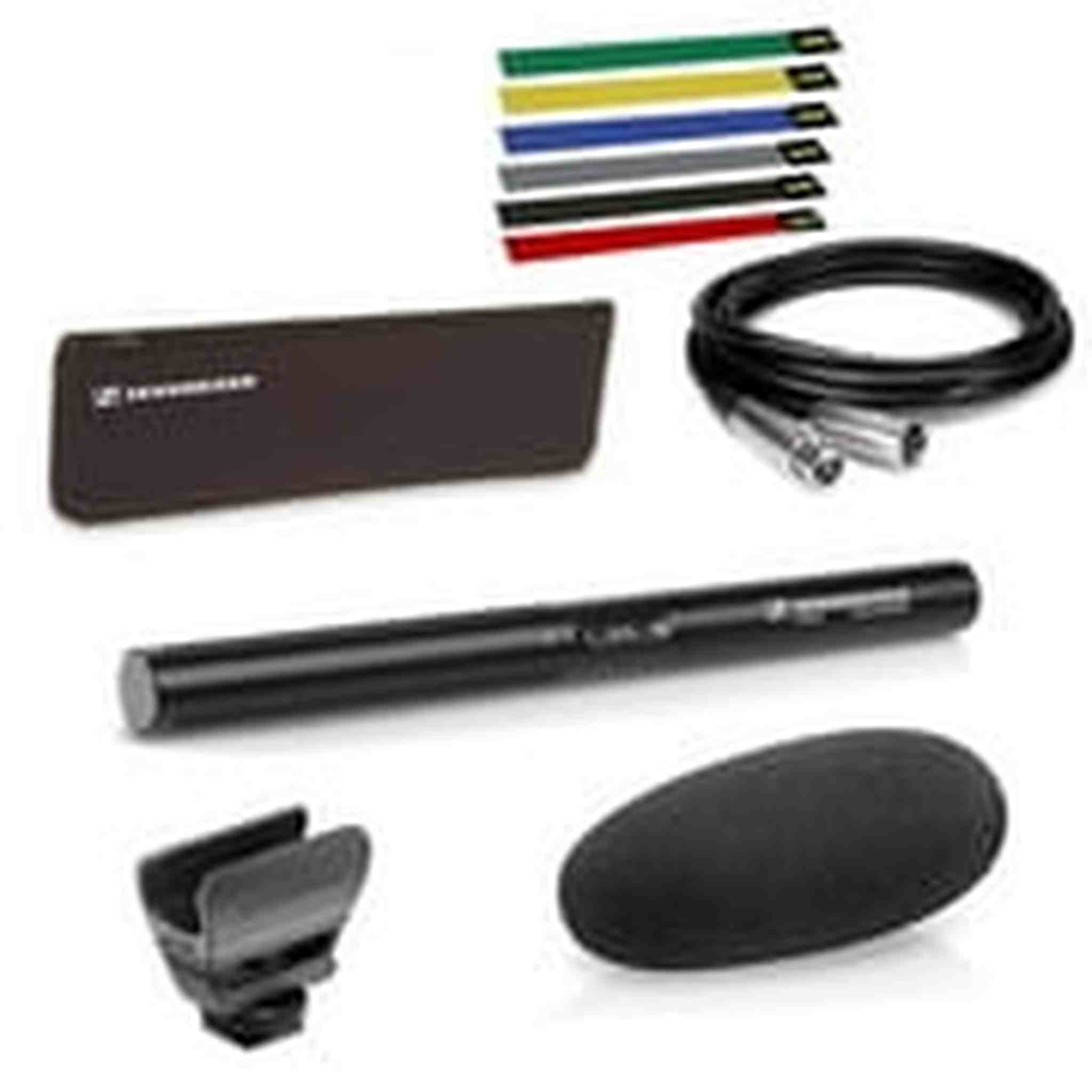 Sennheiser MKE 600 Camcorder Shotgun Microphone with Carrying Case, Shock Mount, Foam Windscreen, Cable Ties and 10 Ft. Sennheiser