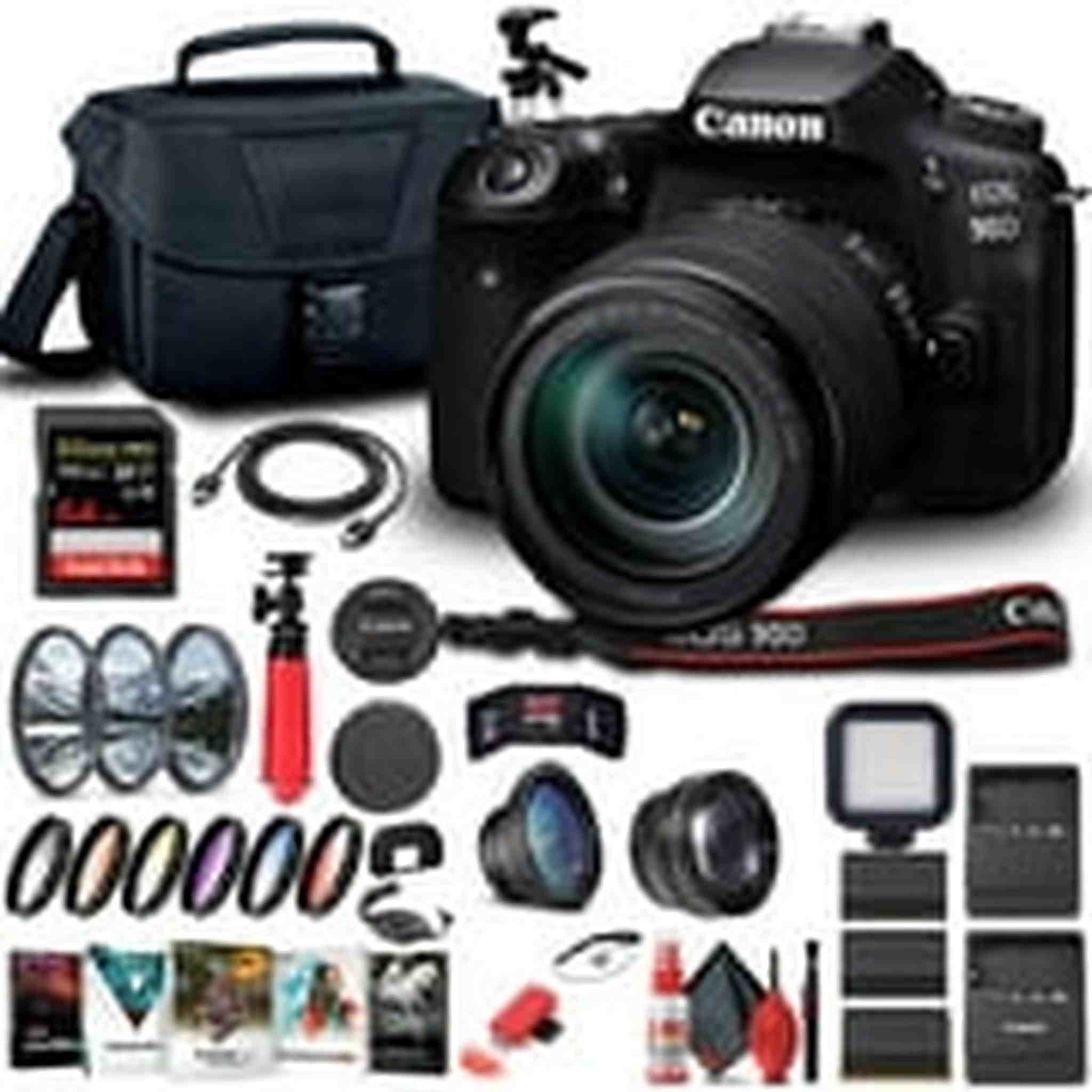 Canon EOS 90D DSLR Camera W/ 18-135mm Lens 3616C016 - Advanced Bundle Canon