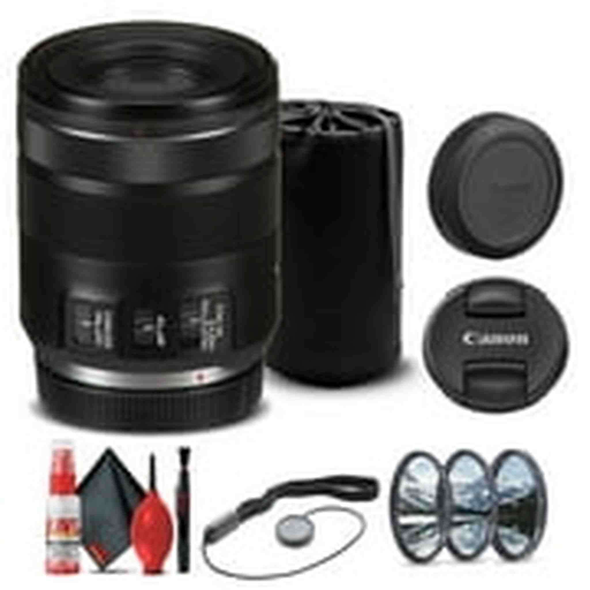 Canon RF 85mm f/2 Macro IS STM Lens 4234C002 + Filter Kit + Lens Pouch Base Bundle Canon