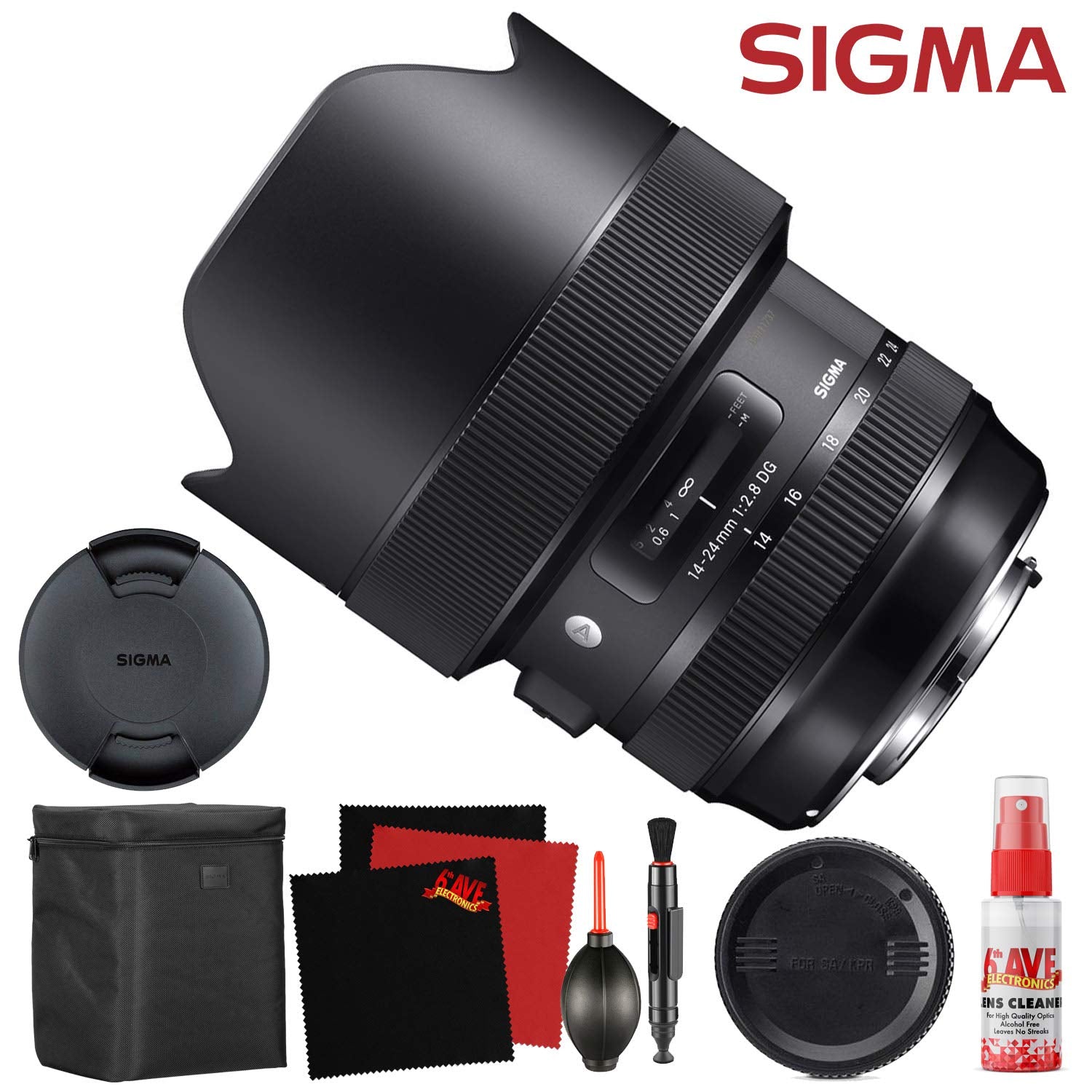 Sigma 14-24mm f/2.8 DG HSM Art Lens for Nikon F 212955 and Cleaning Accessories Bundle Sigma