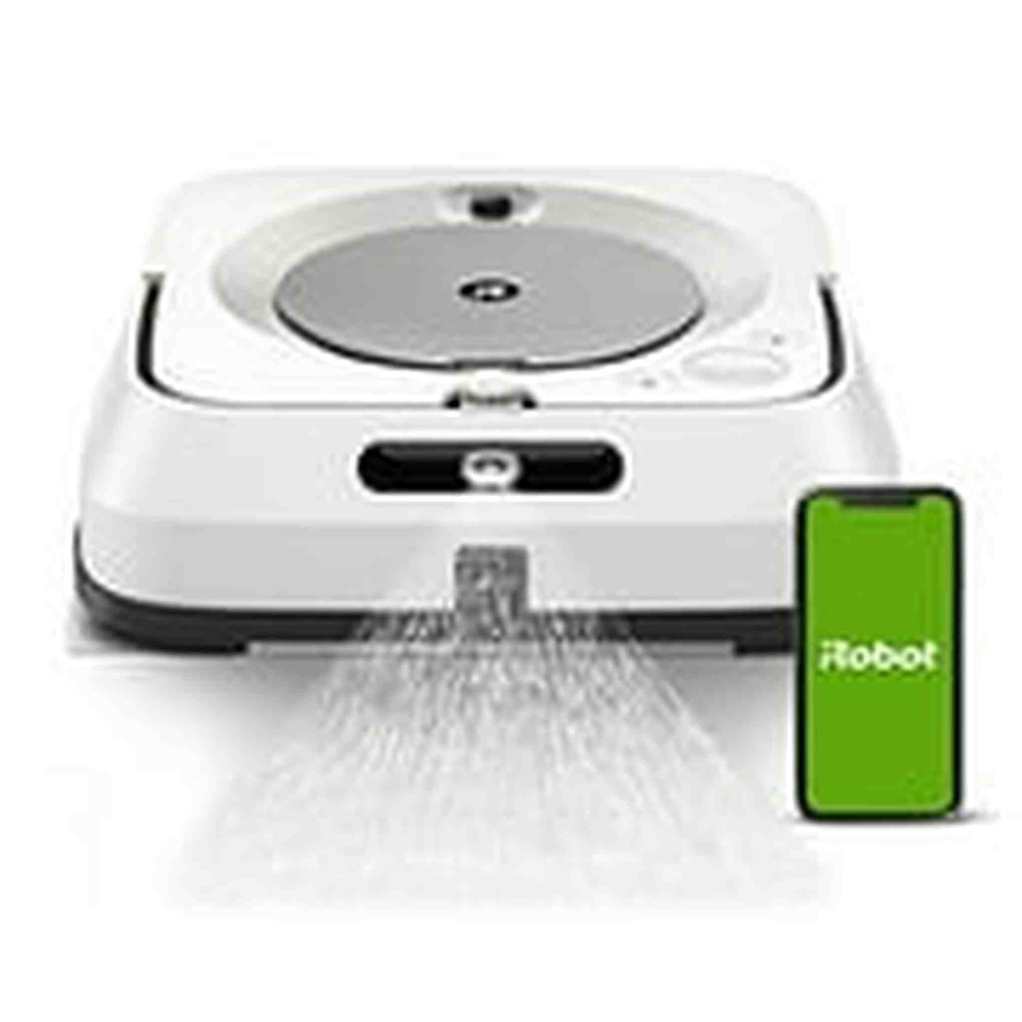 iRobot Braava Jet M6 6110 Ultimate Robot Mop- Wi-Fi Connected, Precision Jet Spray, Smart Mapping, Works with Alexa, Ideal for Multiple Rooms, Recharges and Resumes, White, Braava M6 iRobot