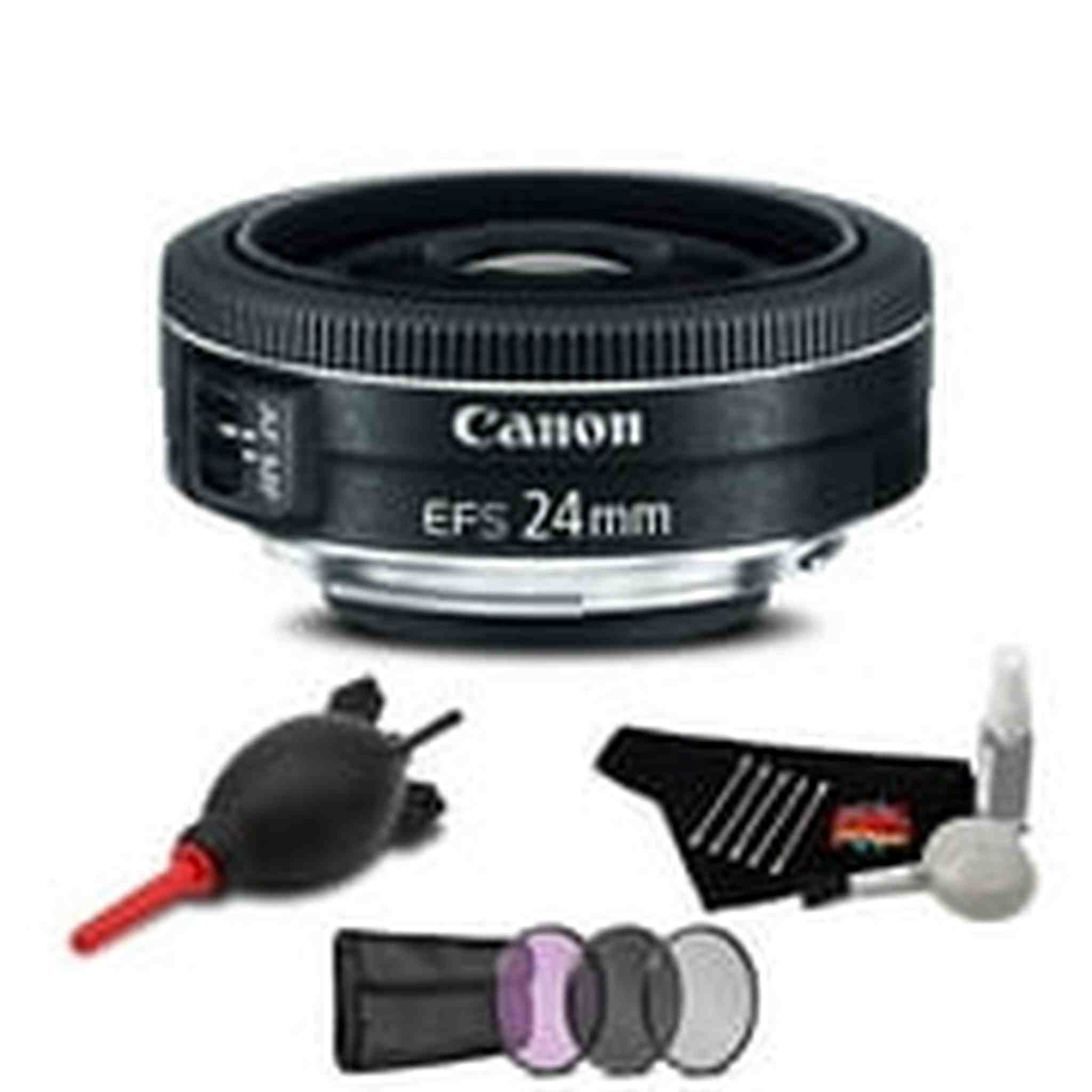 Canon EF-S 24mm f/2.8 STM Lens Accessory Bundle International Model Canon