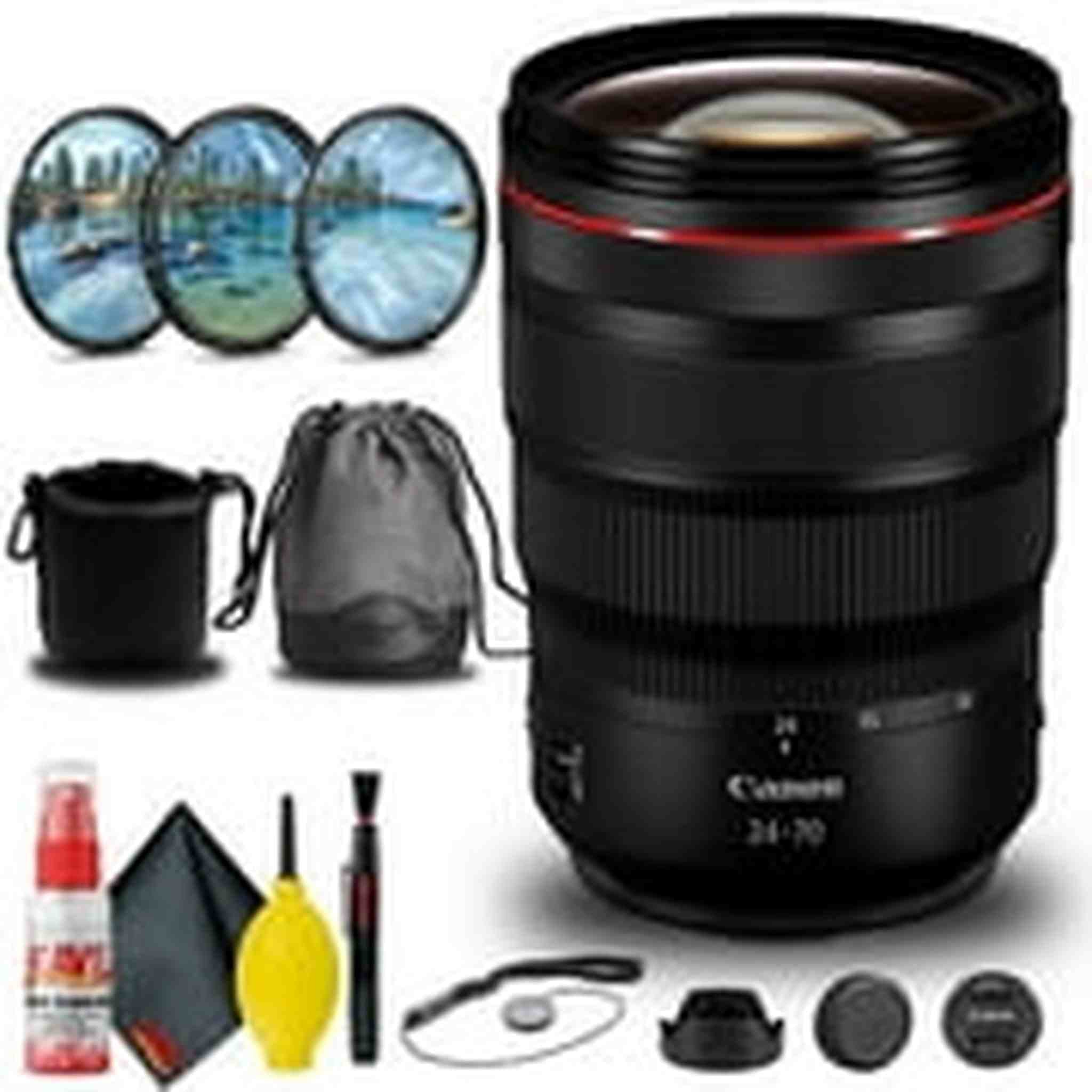 Canon RF 24-70mm f/2.8L IS USM Lens 3680C002 + Filter Kit + Lens Pouch + More Canon