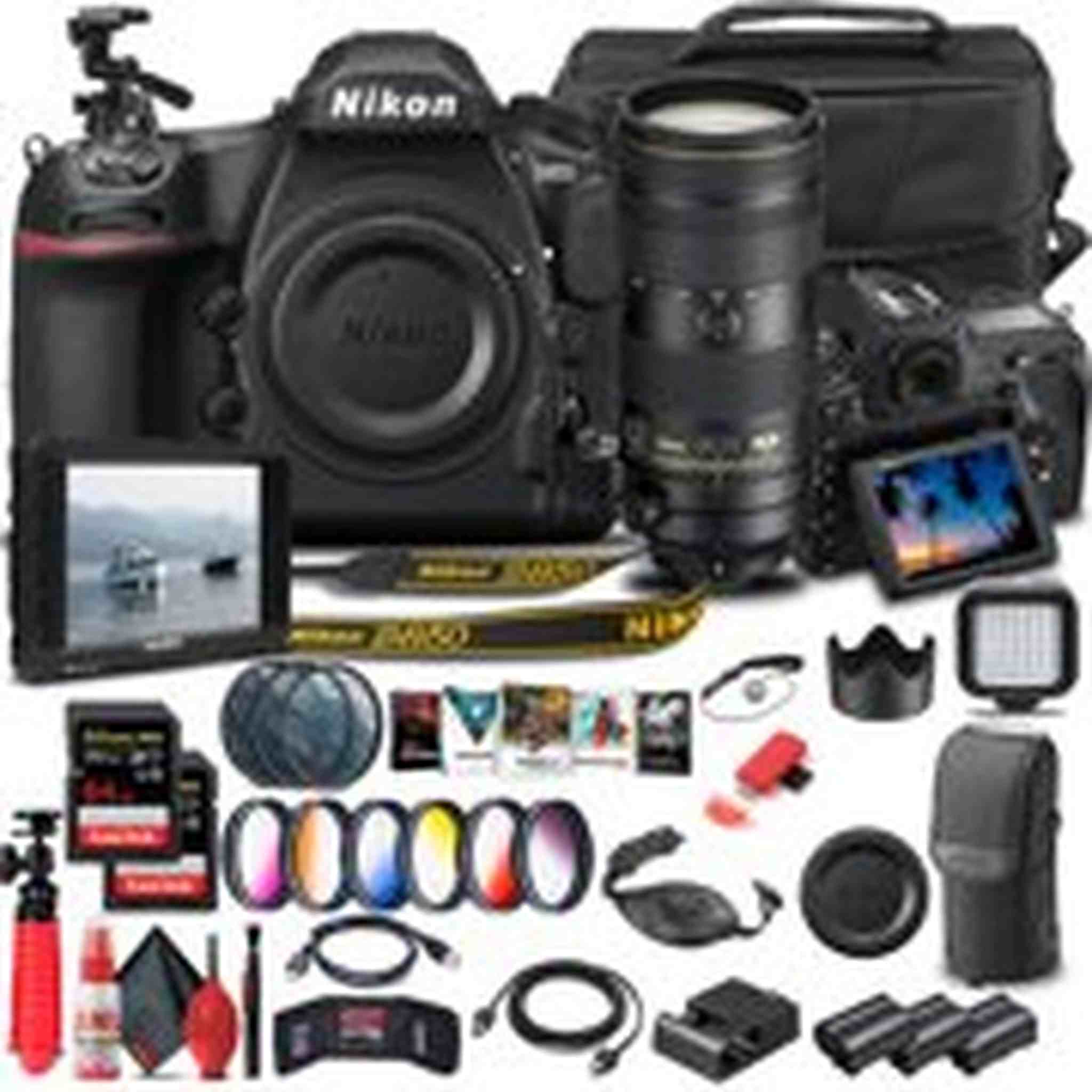 Nikon D850 Camera Body Only 1585 W/ Nikon 70-200mm VR Lens - Advanced Bundle Nikon