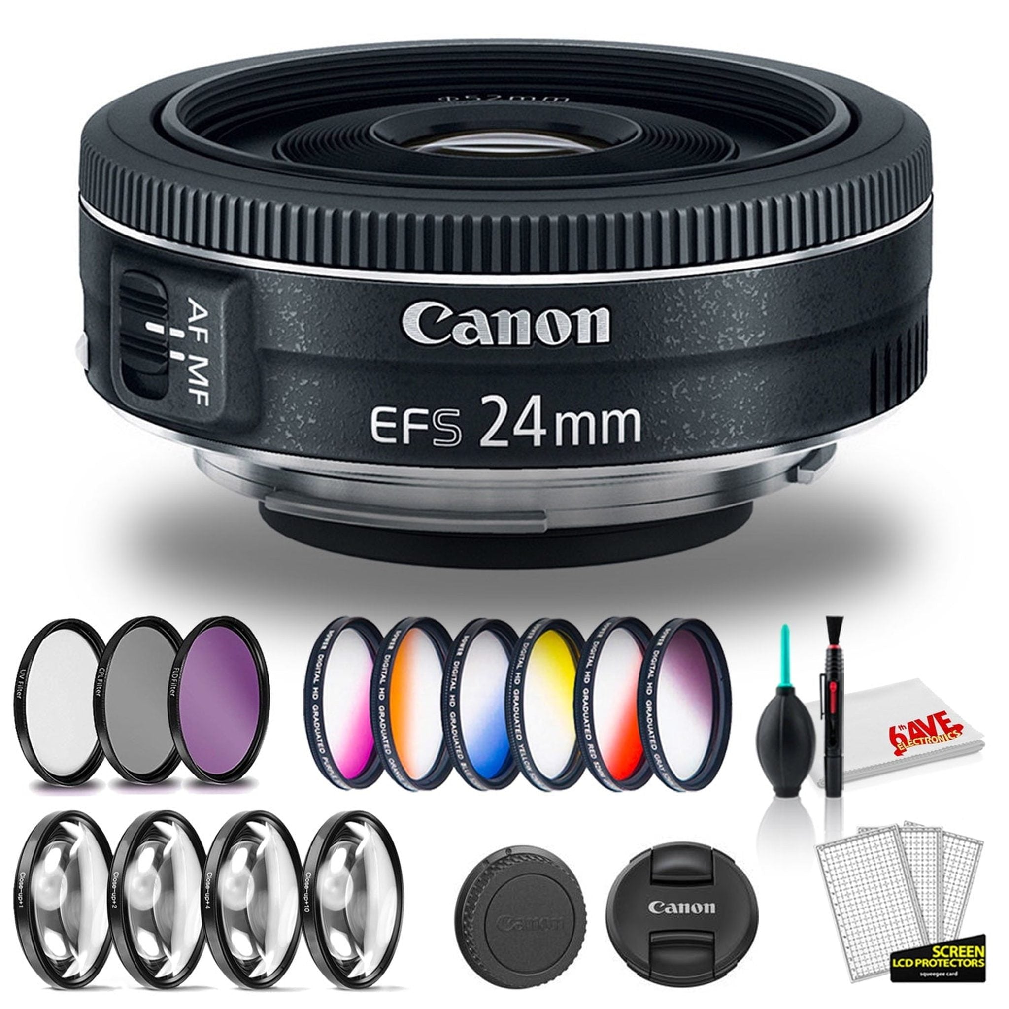 Canon EF-S 24mm f/2.8 STM Lens International Model with Filter Kits Canon