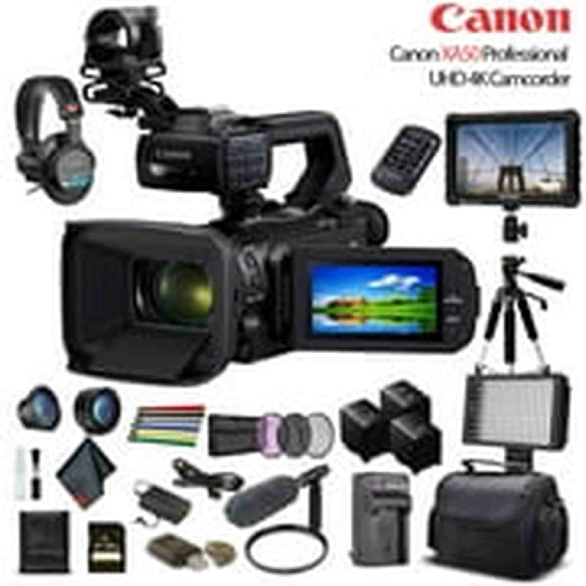 Canon XA50 UHD 4K Camcorder W/ 2 Extra Battery - Professional Bundle Canon