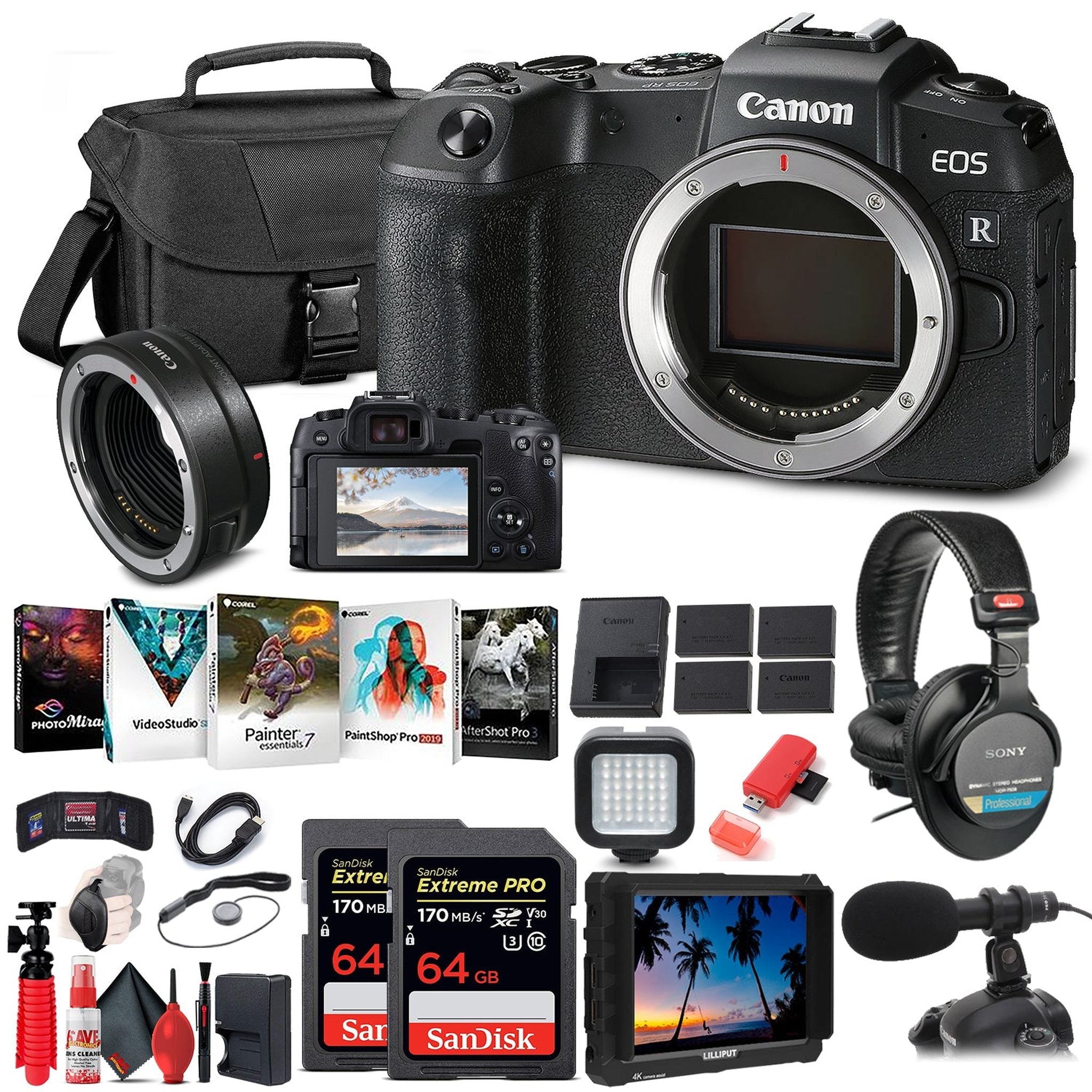 Canon EOS RP Mirrorless Digital Camera 3380C002 + 4K Monitor Bundle Canon