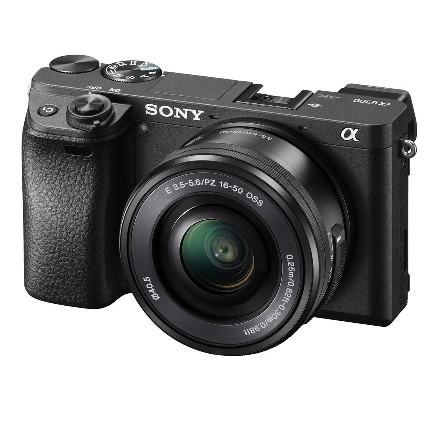 Sony Alpha a6300 Mirrorless Camera with 16-50mm Lens Black ILCE6300L/B With Soft Bag, 64GB Memory Card, Card Reader , Plus Essential Accessories Sony