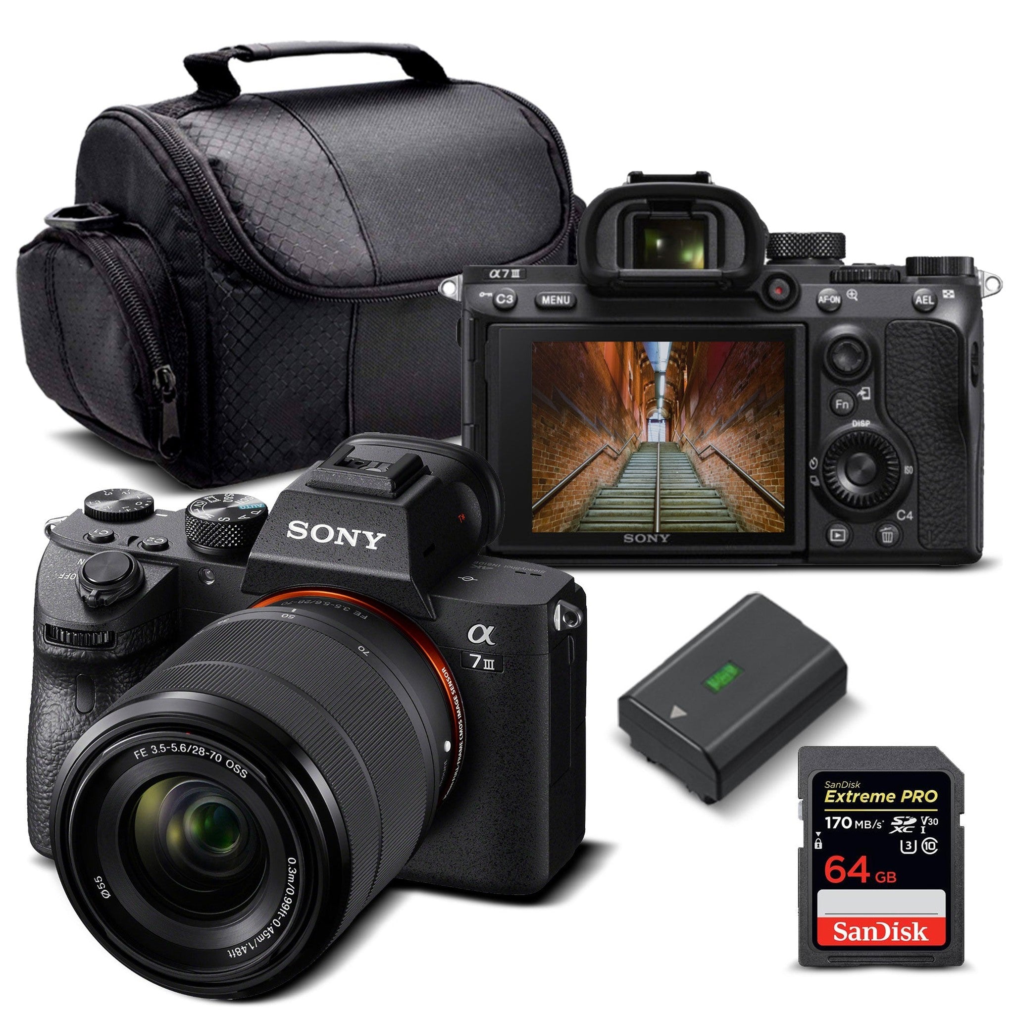 Sony Alpha a7 III Mirrorless Camera W/ 28-70mm Lens ILCE7M3K/B - Ultimate Bundle Sony