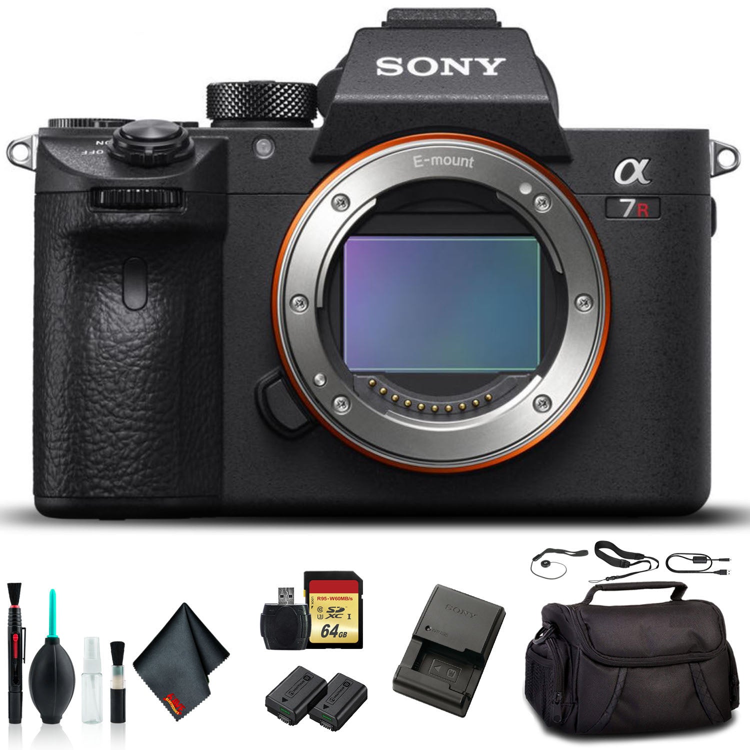 Sony Alpha a7R III Mirrorless Camera ILCE7RM3/B With Soft Bag, 64GB Memory Card, Card Reader , Plus Essential Accessories Sony