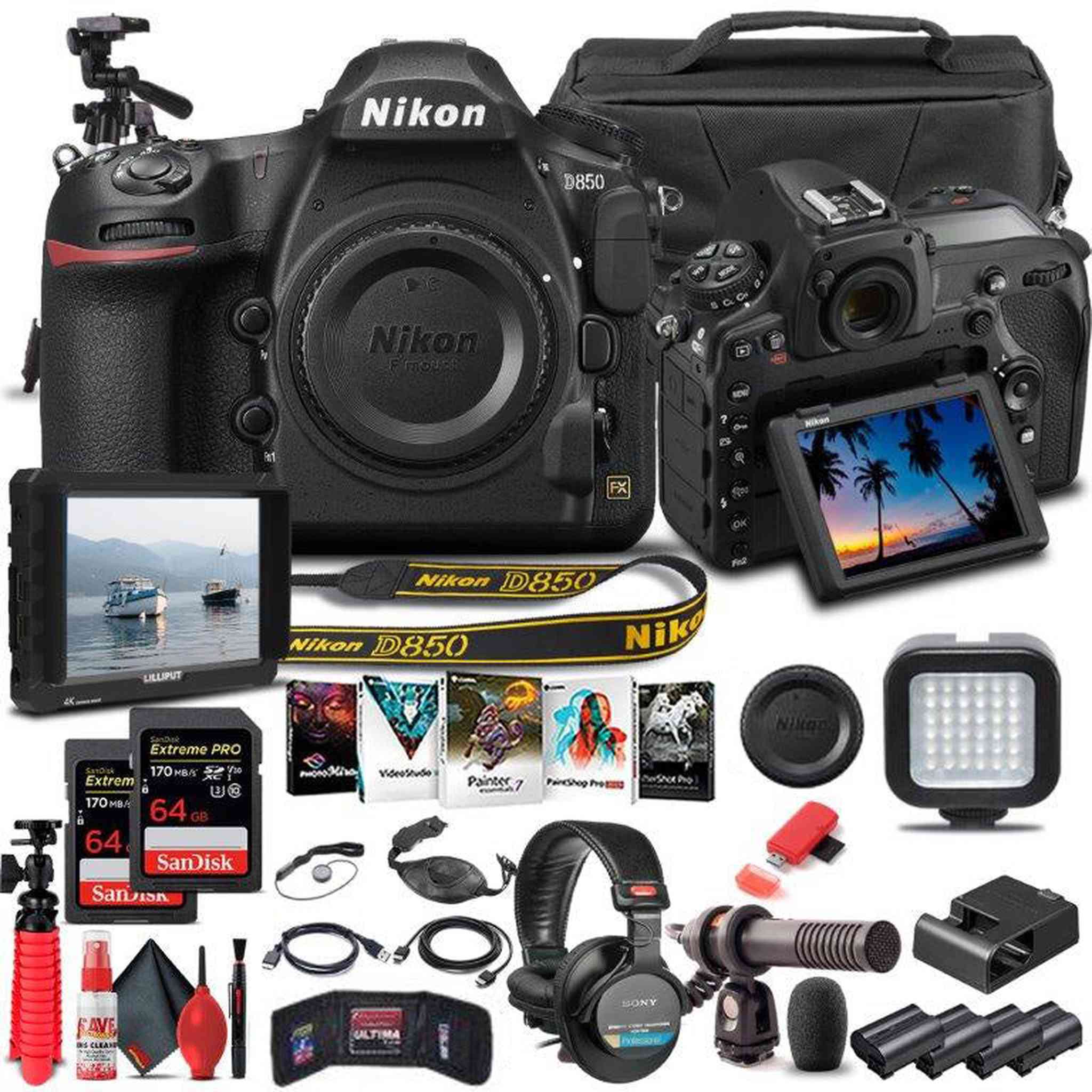 Nikon D850 DSLR Camera Body Only 1585 - Pro Bundle Nikon