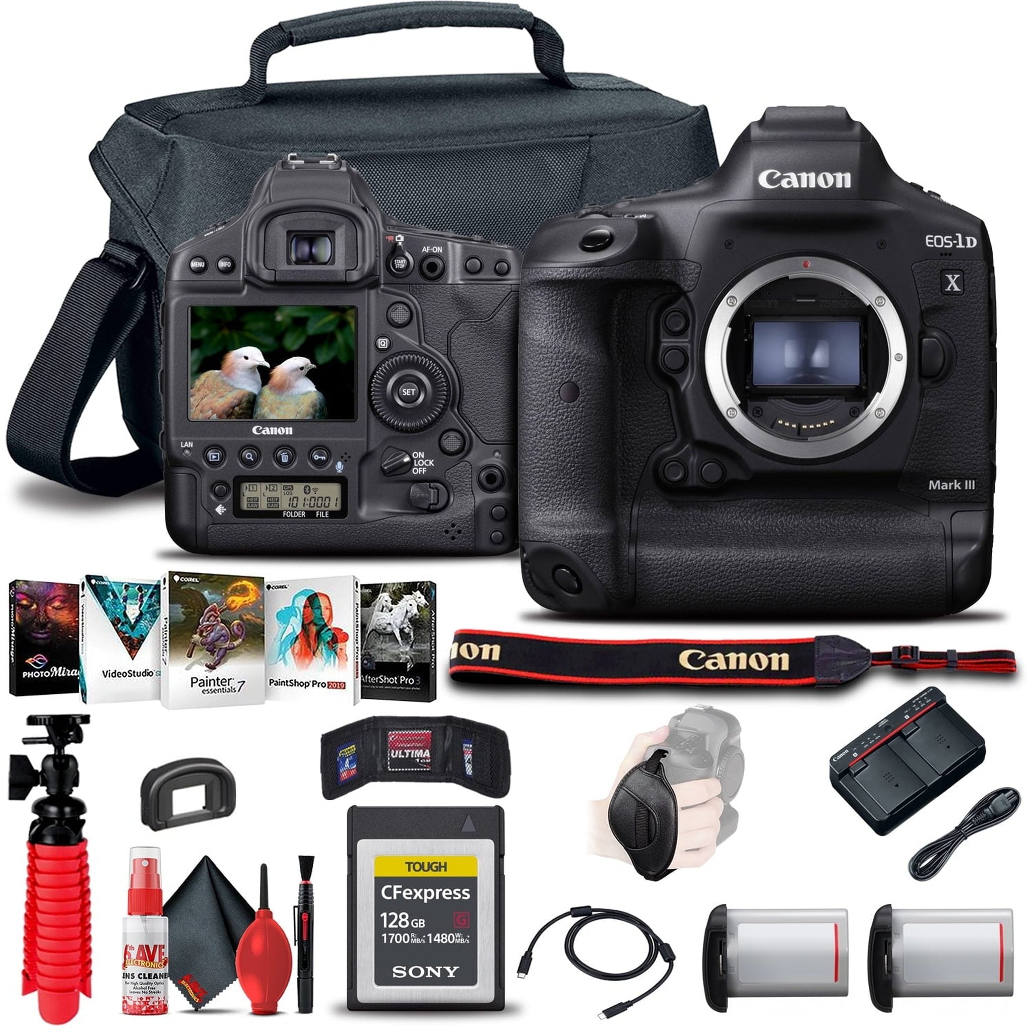 Canon EOS-1D X Mark III DSLR Camera Body Only 3829C002 Basic Bundle Canon