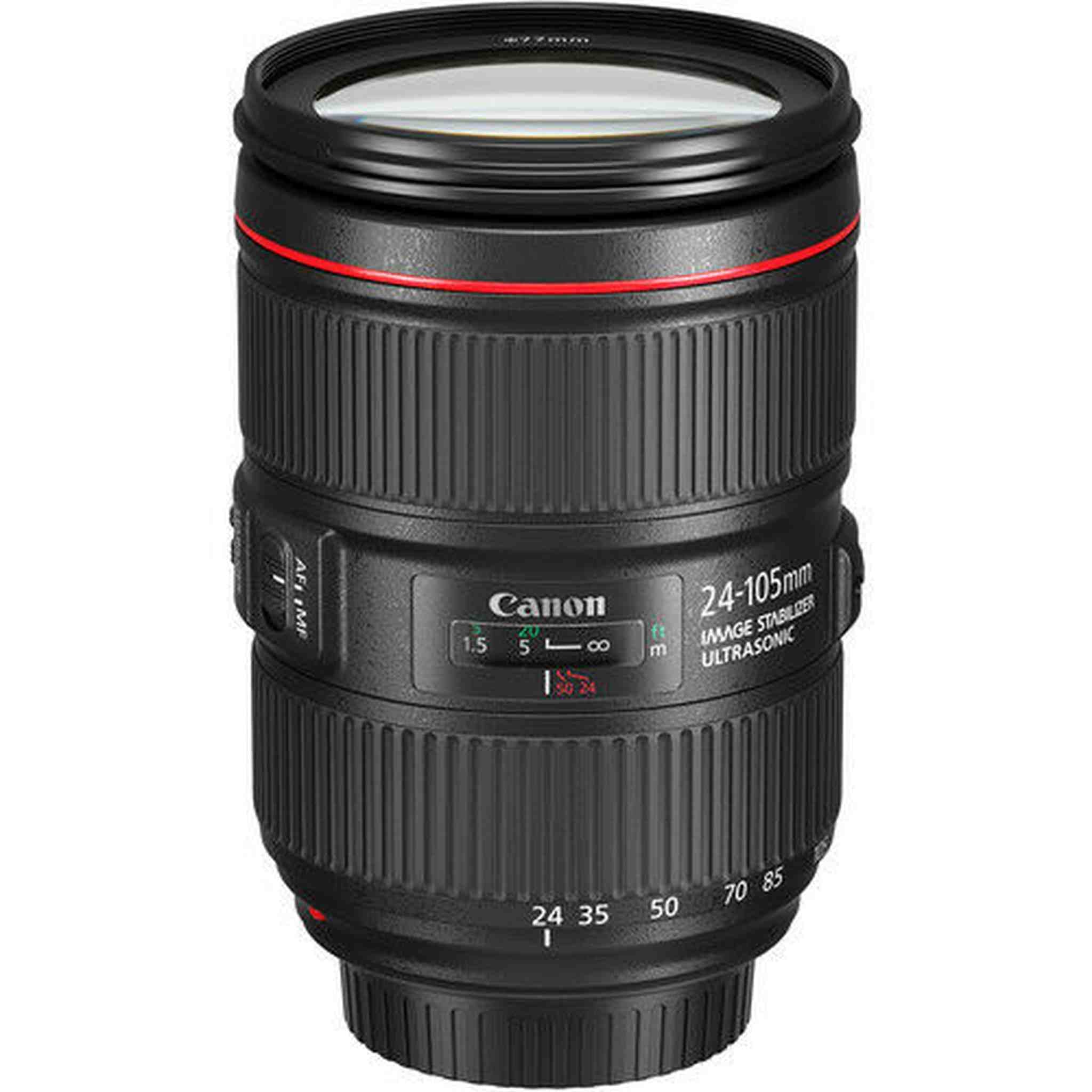 Canon EF 24-105mm f/4L IS II USM Lens + 77mm Multicoated UV Filter Bundle Canon