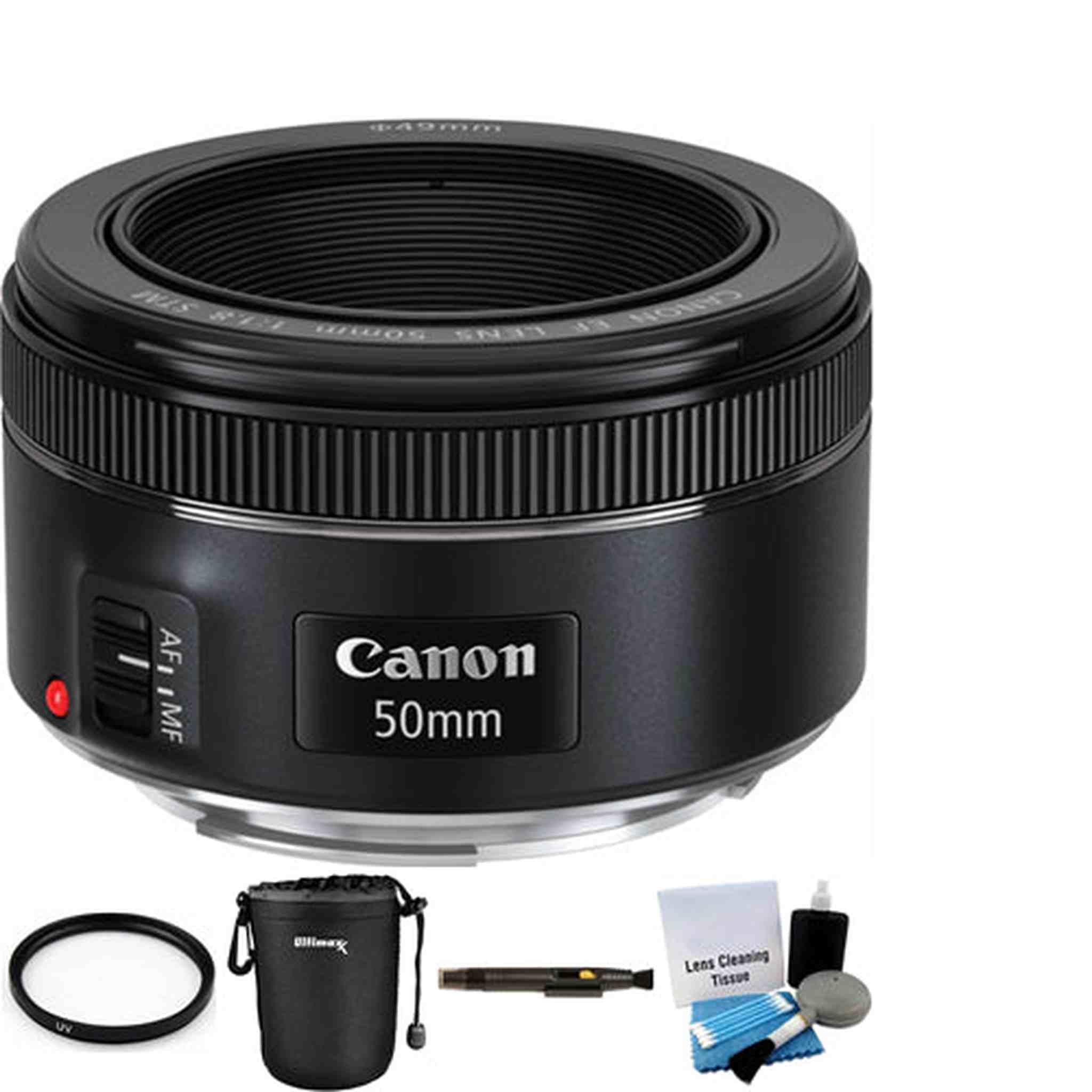 Canon EF 50mm f/1.8 STM Lens Starter Bundle Canon