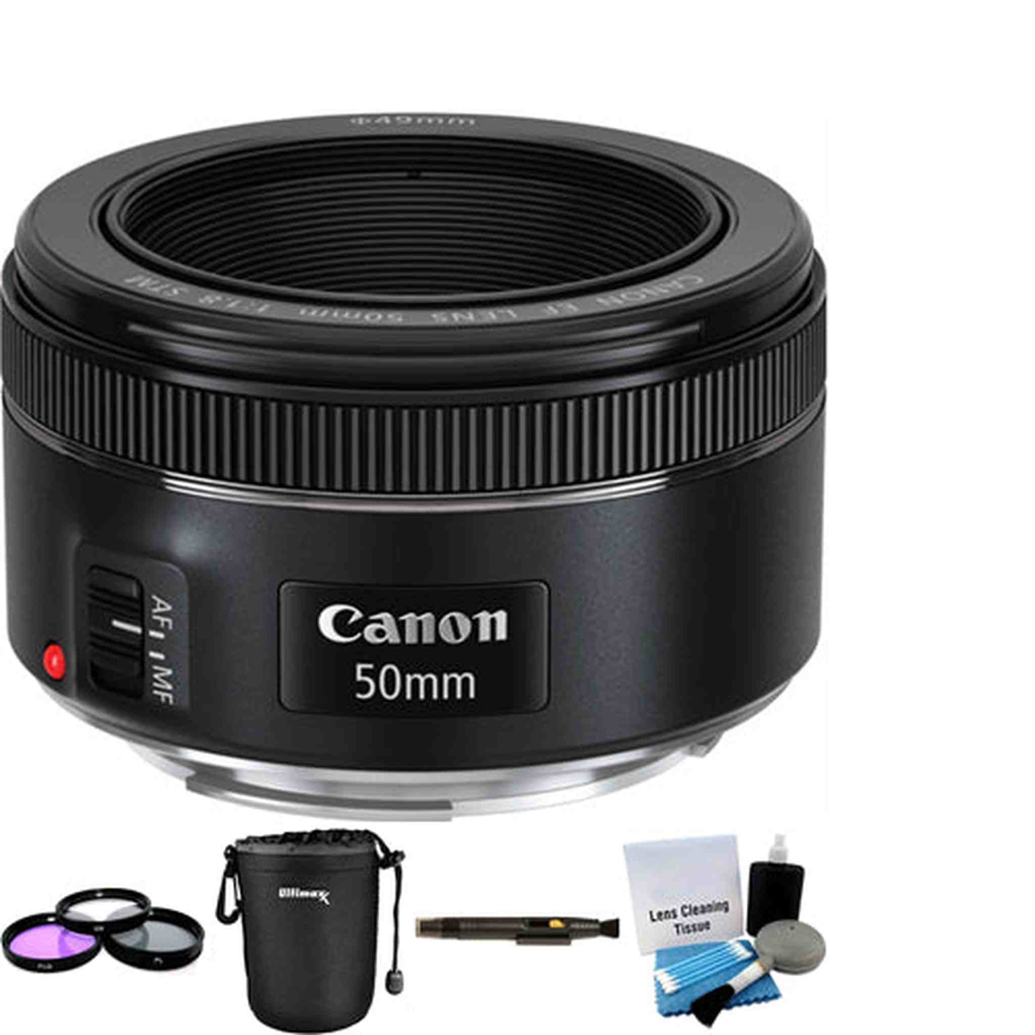 Canon EF 50mm f/1.8 STM Lens Starter Bundle 2 Canon