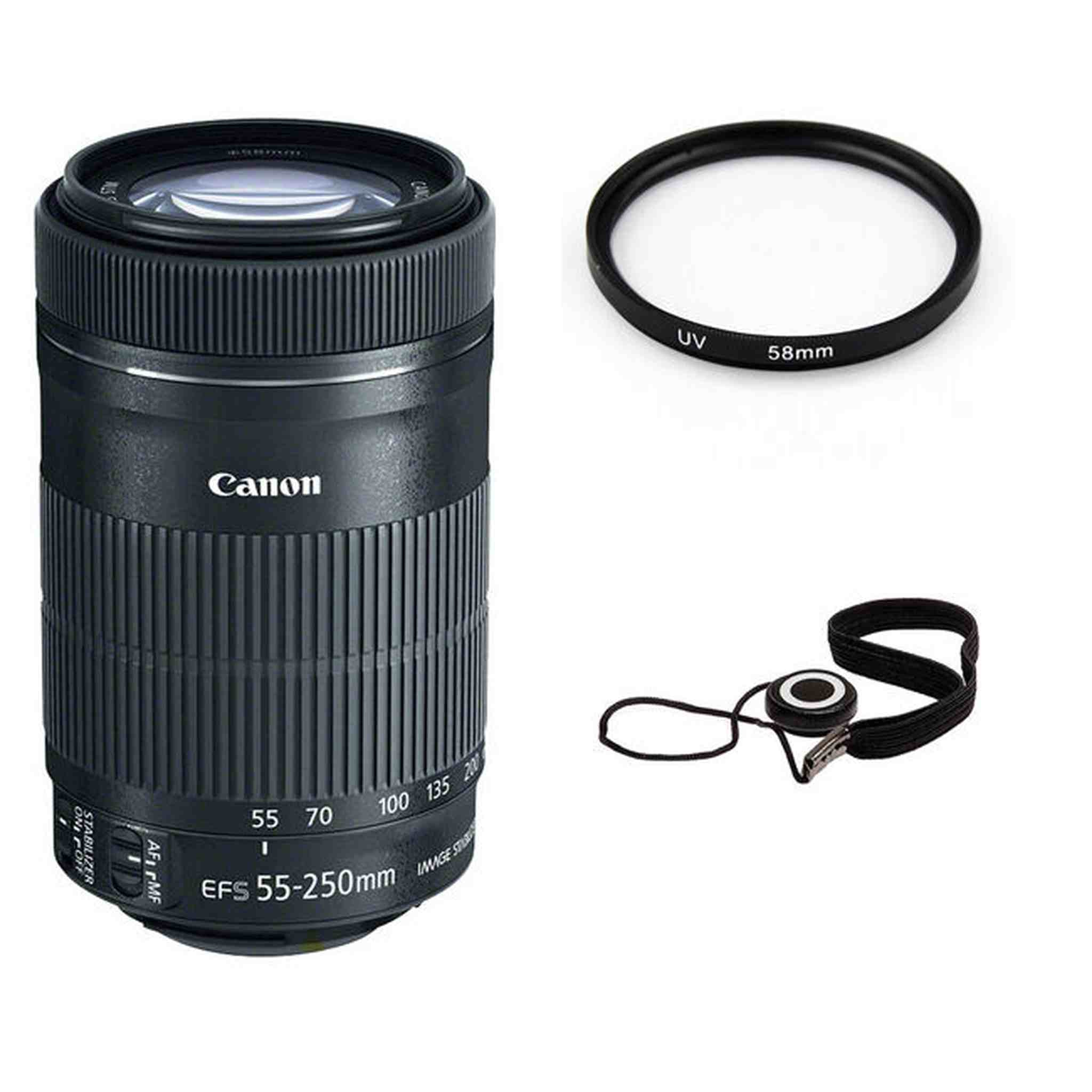 Canon EF-S 55-250mm f/4-5.6 IS STM Lens Bundle Canon