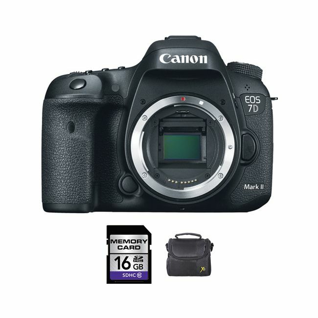 Canon EOS 7D Mark II DSLR Camera + 16GB & Case Bundle Canon