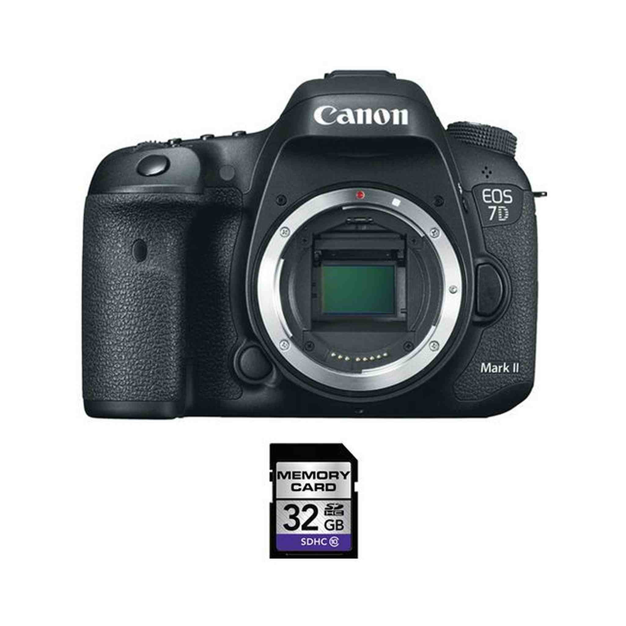 Canon EOS 7D Mark II DSLR Camera w/32GB SDHC Card Bundle Canon