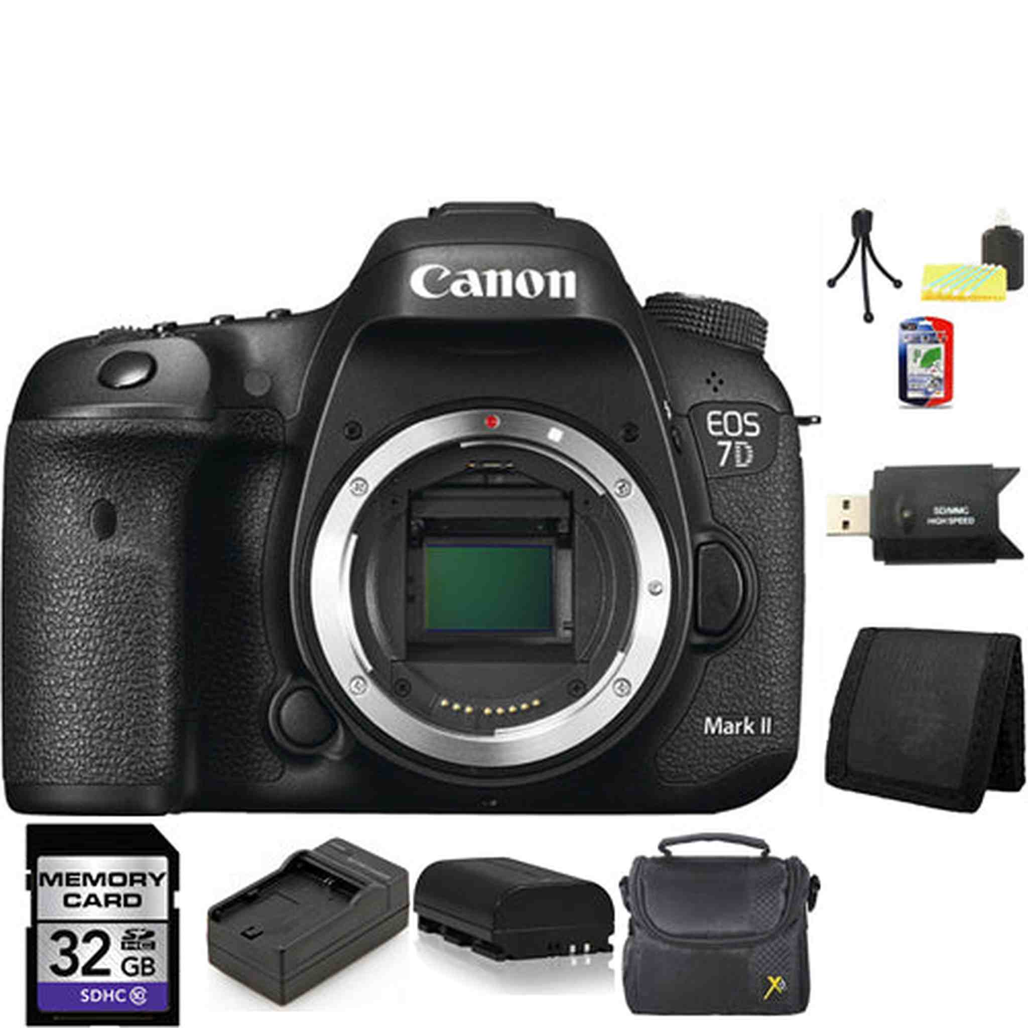 Canon EOS 7D Mark II DSLR Camera Body Only 32GB Bundle Canon