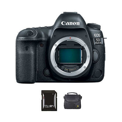 Canon EOS 5D Mark IV DSLR Camera + 64GB Memory Card + Soft Case Bundle Canon