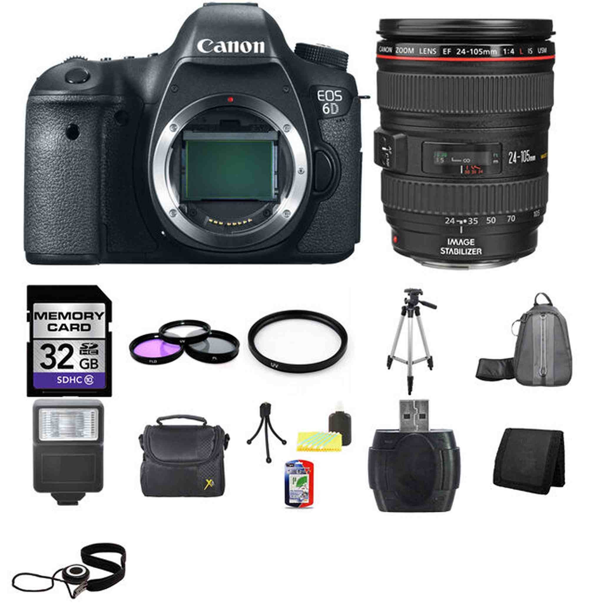 Canon EOS 6D DSLR Camera w/24-105mm 32GB Bundle Canon