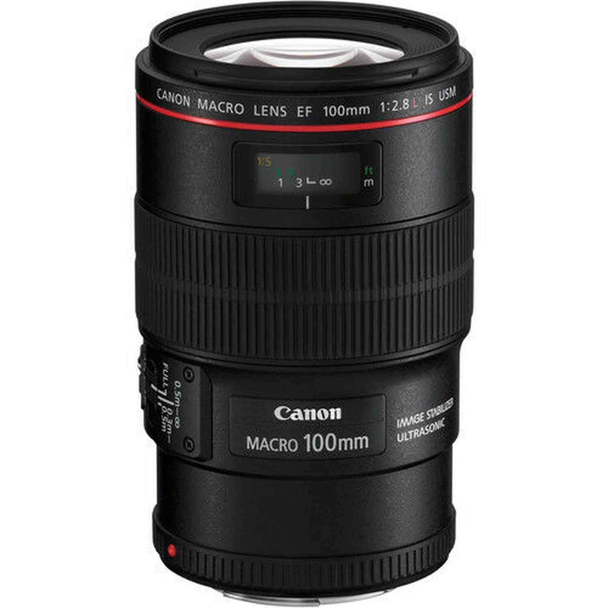 Canon EF 100 mm F/2.8 L IS USM Lens + UV Filter & Cleaning Kit Base Bundle