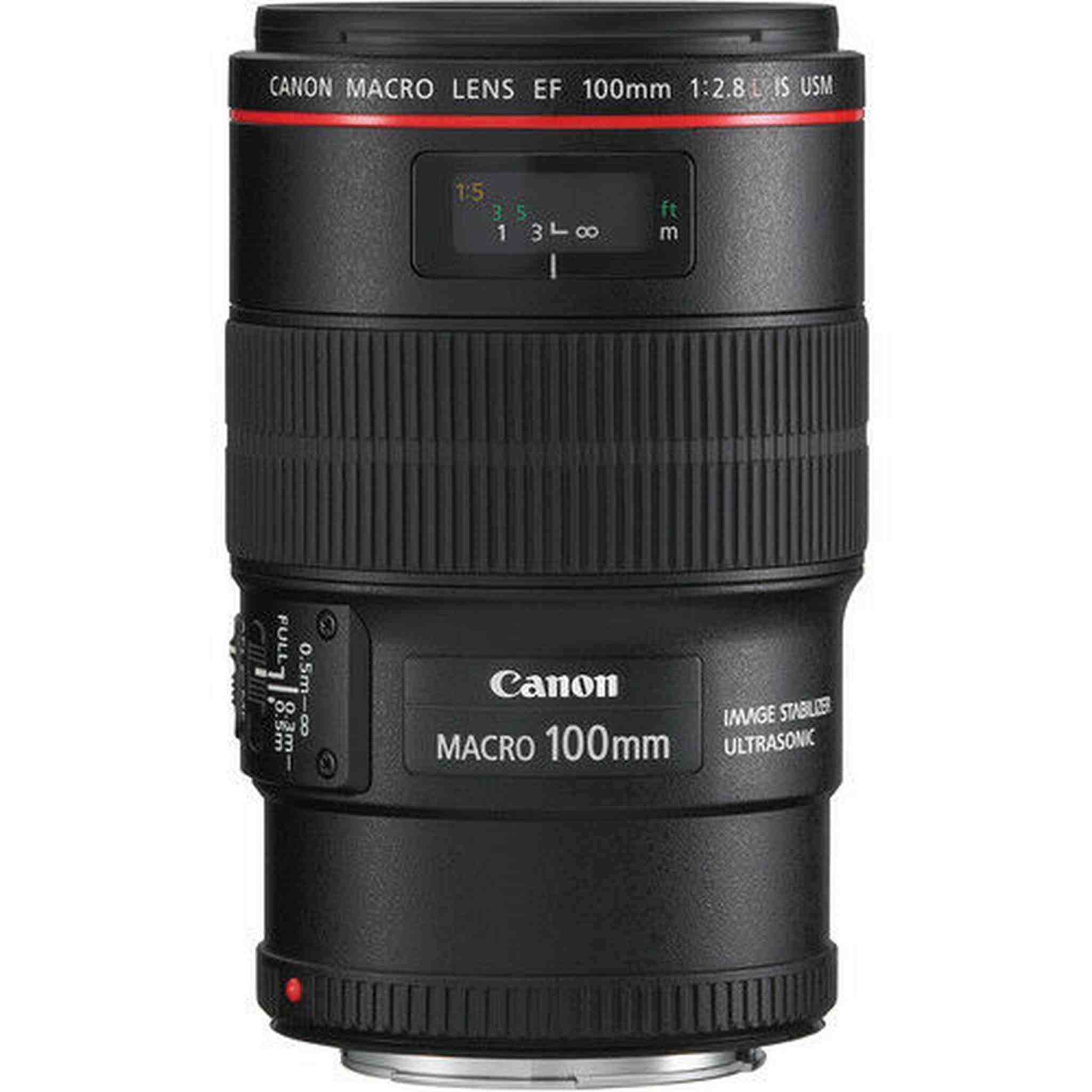 Canon EF 100 mm F/2.8 L IS USM Lens + UV Filter & Cleaning Kit Base Bundle