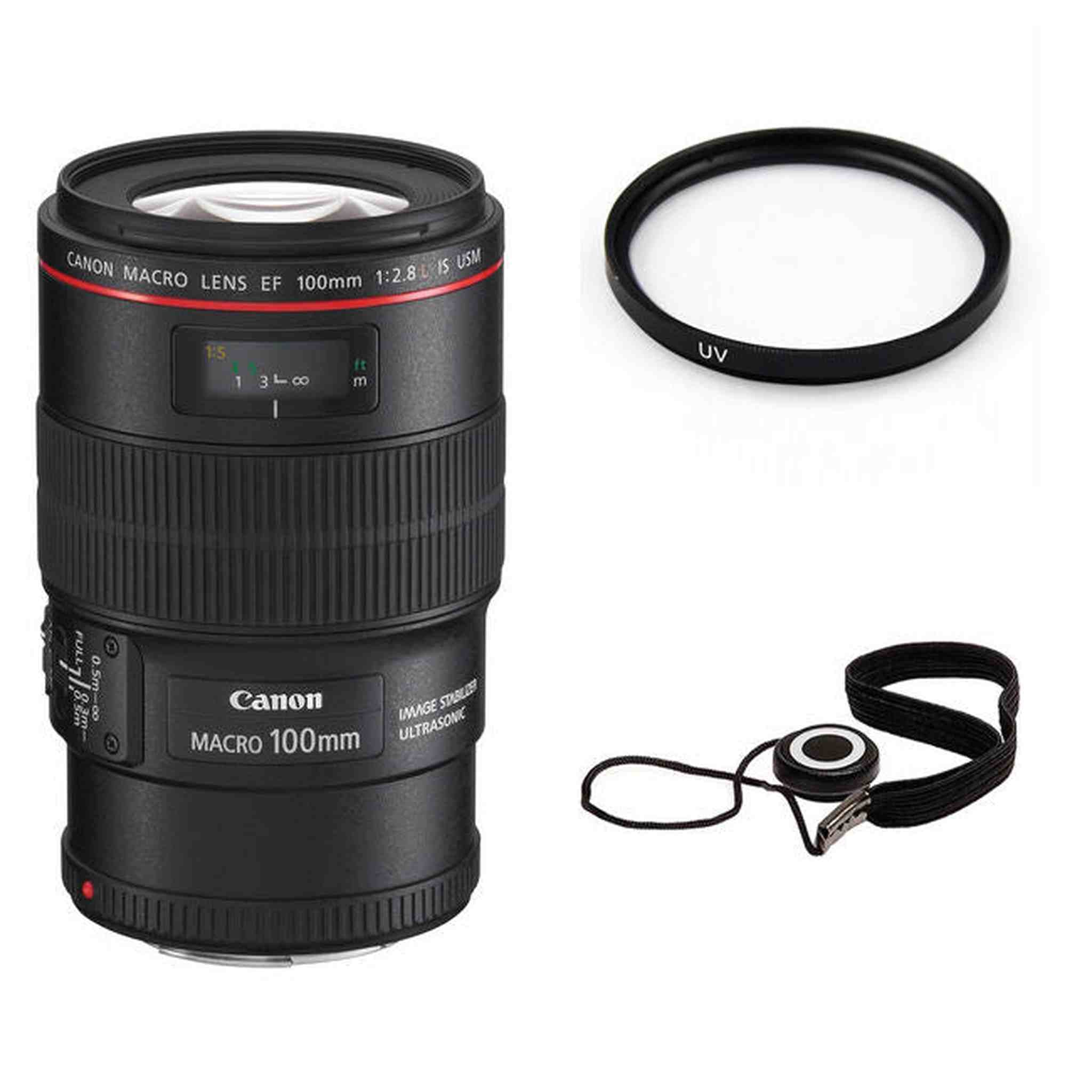 Canon EF 100mm f/2.8L Macro IS USM Lens Bundle