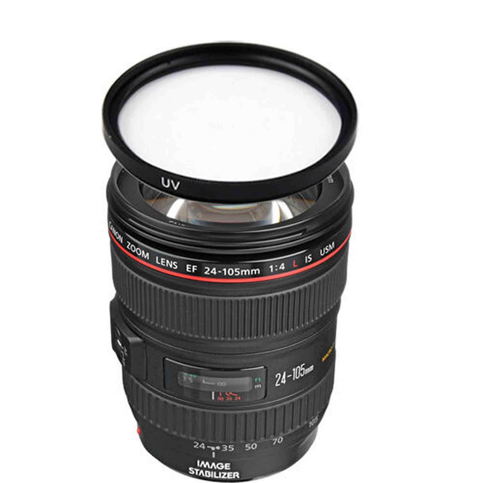 Canon EF 24-105mm f/4L IS USM Autofocus Lens w/77mm UV Filter Bundle Canon