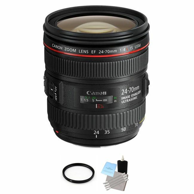 Canon EF 24-70mm f/4.0L IS USM Standard Zoom Lens + UV Filter & Cleaning Kit Canon