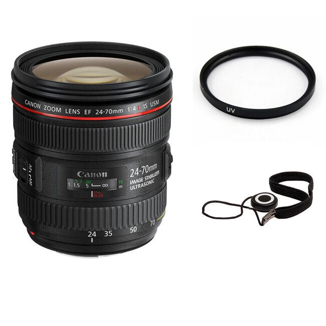 Canon EF 24-70mm f/4.0L IS USM Standard Zoom Lens Bundle Canon