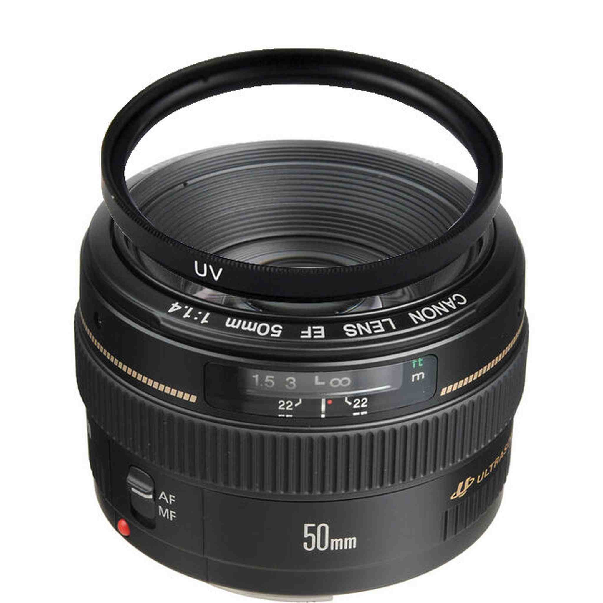 Canon EF 50mm f/1.4 USM Autofocus Lens w/58mm UV Filter Bundle Canon