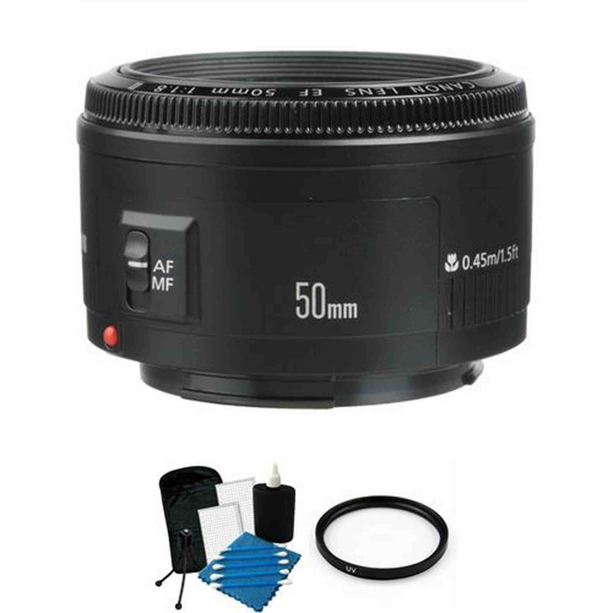 Canon EF 50mm f/1.8 II Autofocus Lens + UV Cleaning Kit Canon