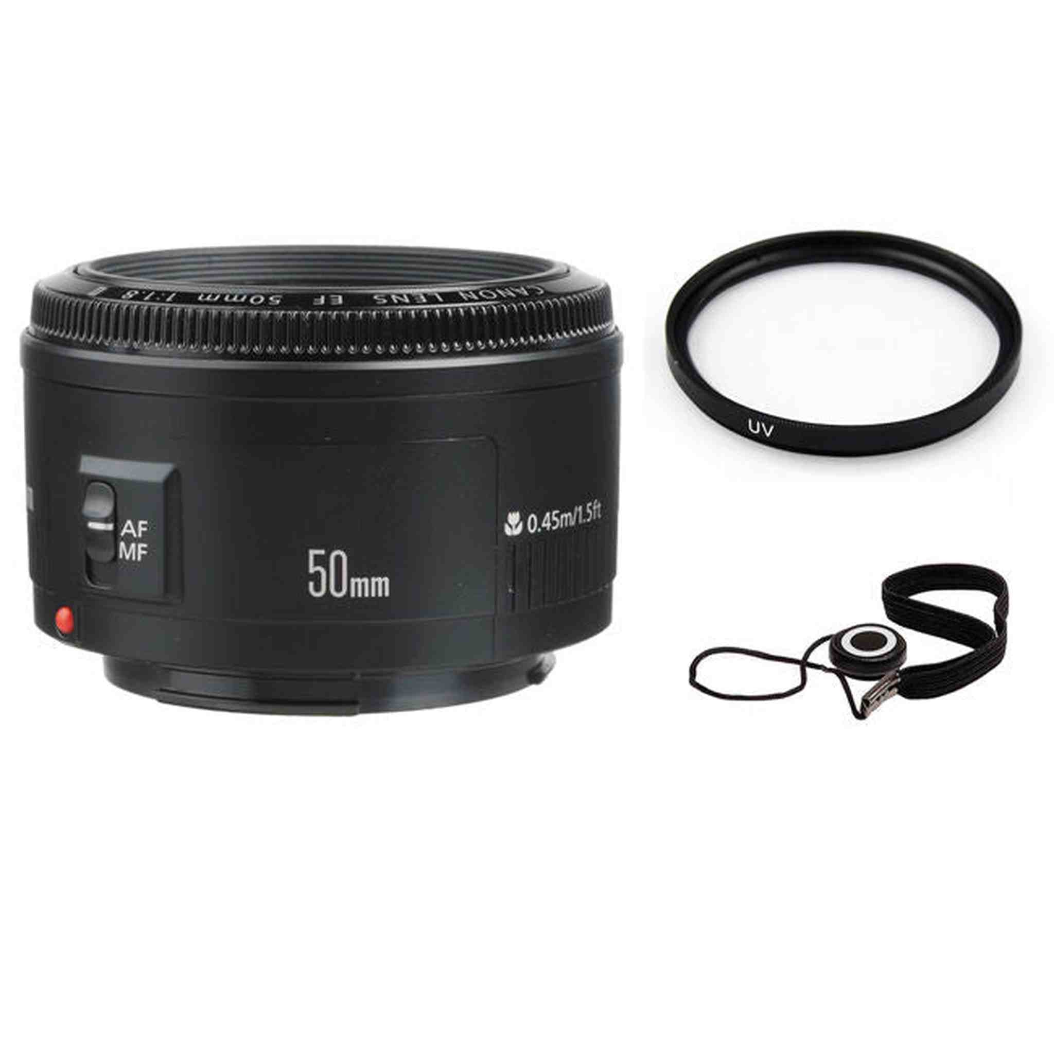 Canon EF 50mm f/1.8 II Autofocus Lens Advanced Bundle Canon