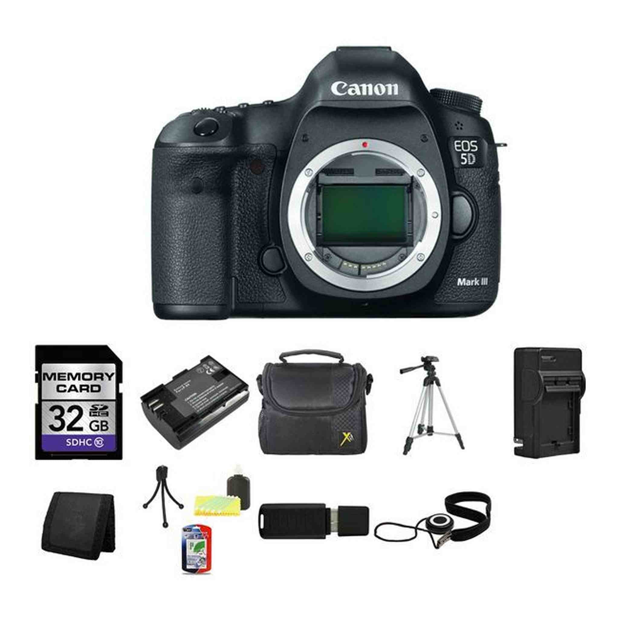 Canon EOS 5D Mark III Digital SLR Camera Body 64GB SDHC Starter Bundle Canon