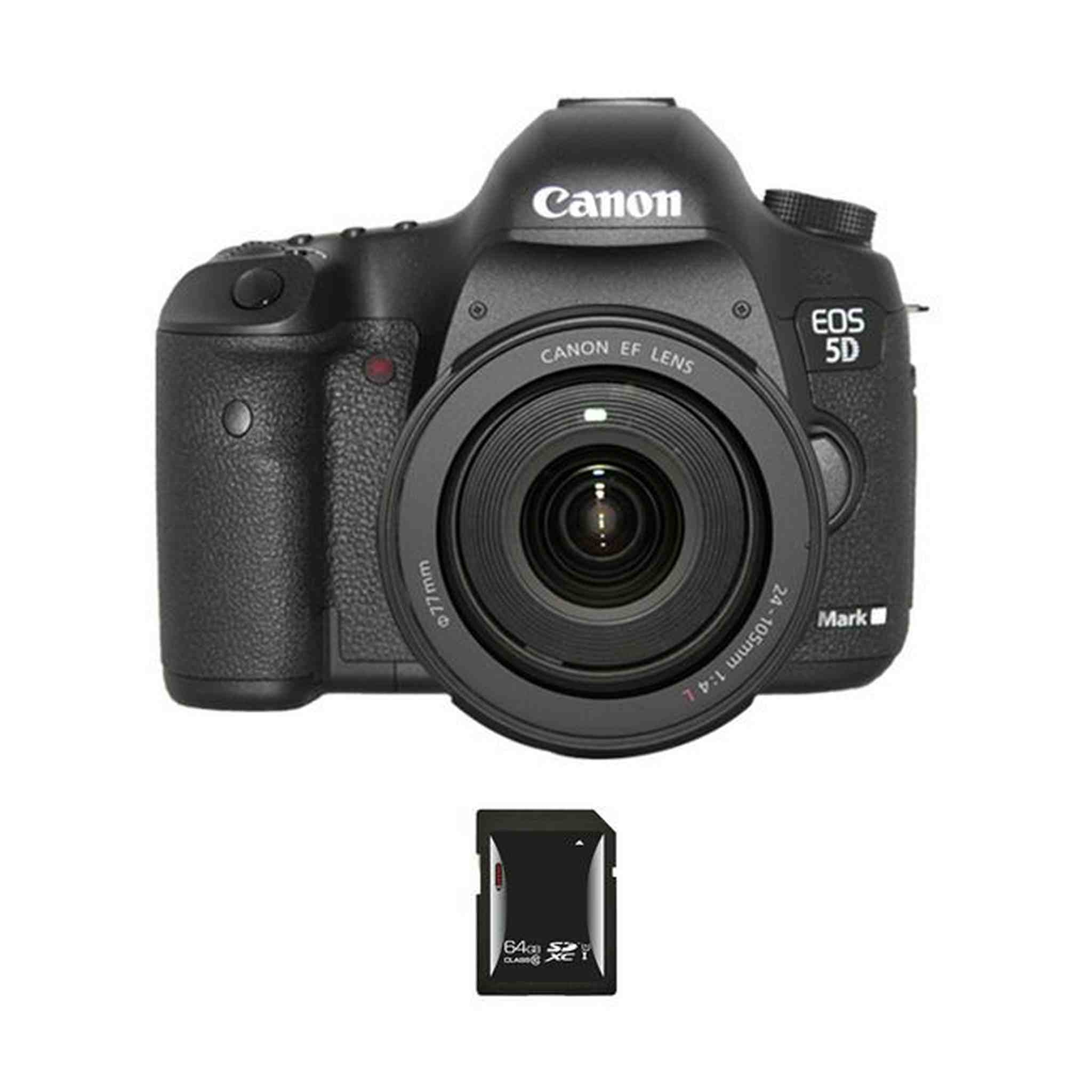 Canon EOS 5D Mark III DSLR Camera w/24-105mm Lens & 64GB SDXC Card Bundle Canon