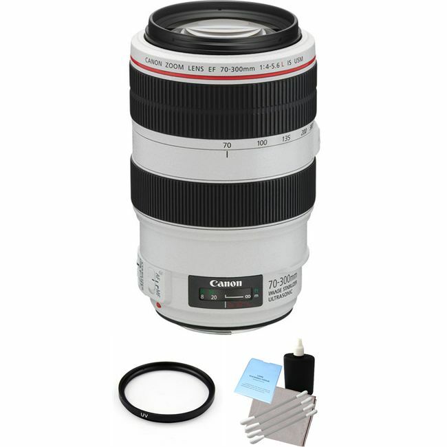 Canon EF 70-300mm F/4.0-5.6 L IS USM Lens + UV Filter & Cleaning Kit Canon