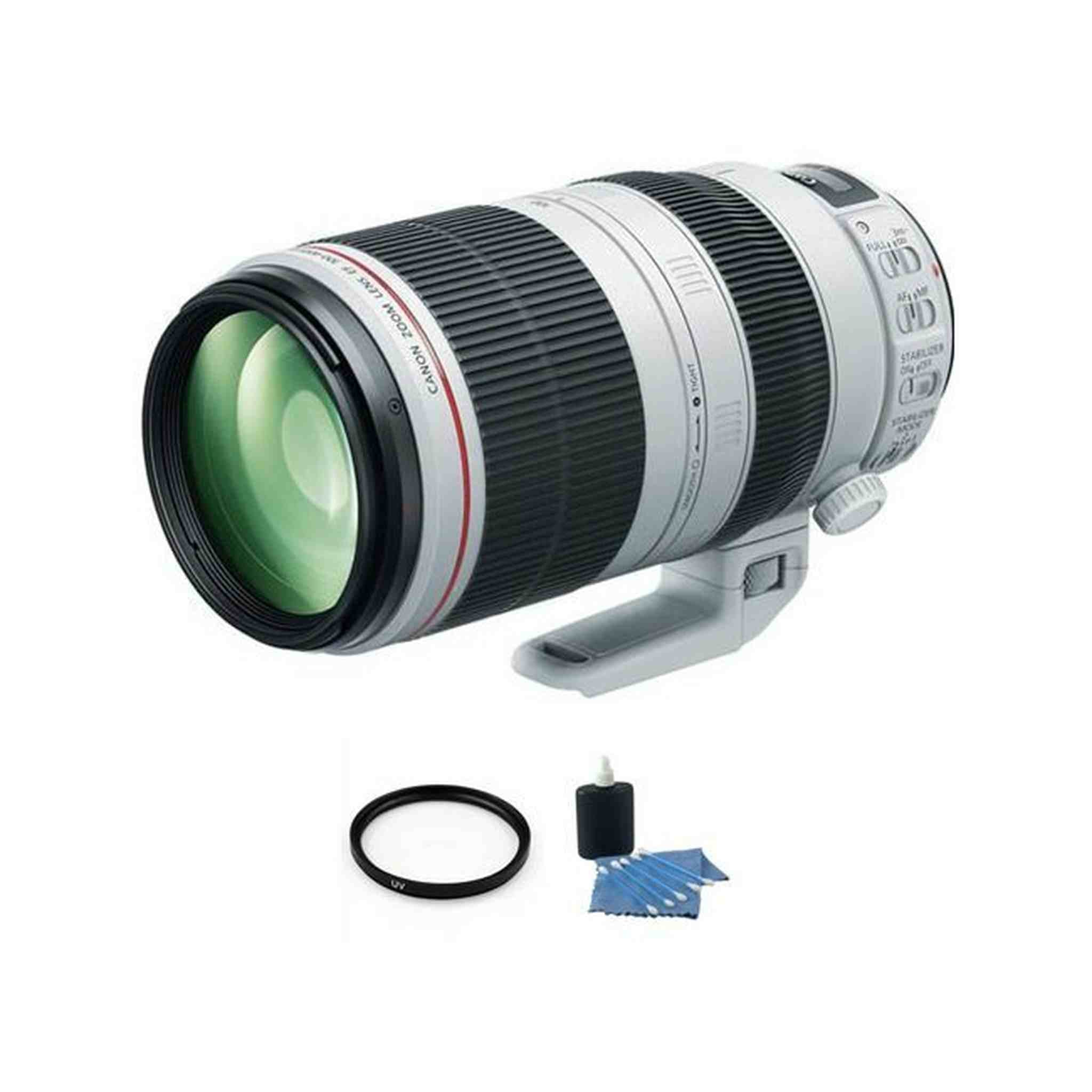 Canon EF 100-400mm f/4.5-5.6L IS II USM Lens + UV Filter & Cleaning Kit Bundle Canon