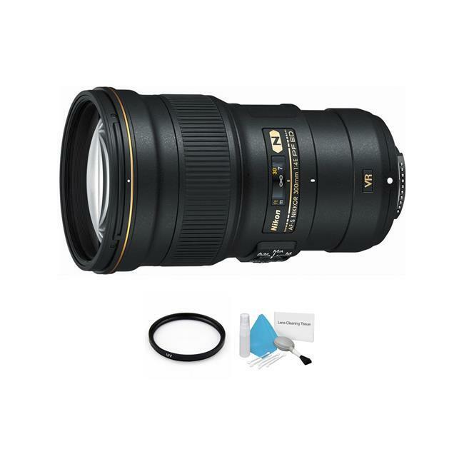 Nikon AF-S NIKKOR 300mm f/4E PF ED VR Lens + UV Filter & Cleaning Kit Starter Bundle