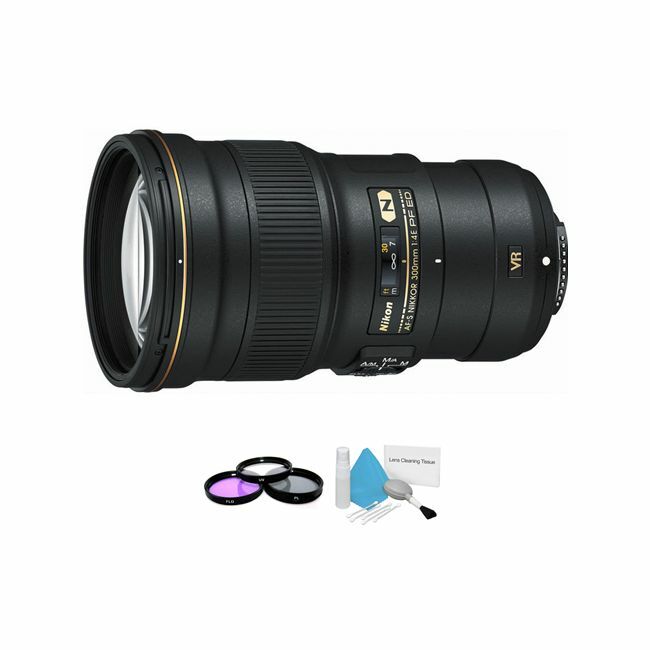 Nikon AF-S NIKKOR 300mm f/4E PF ED VR Lens + UV Kit & Cleaning Kit Base Bundle