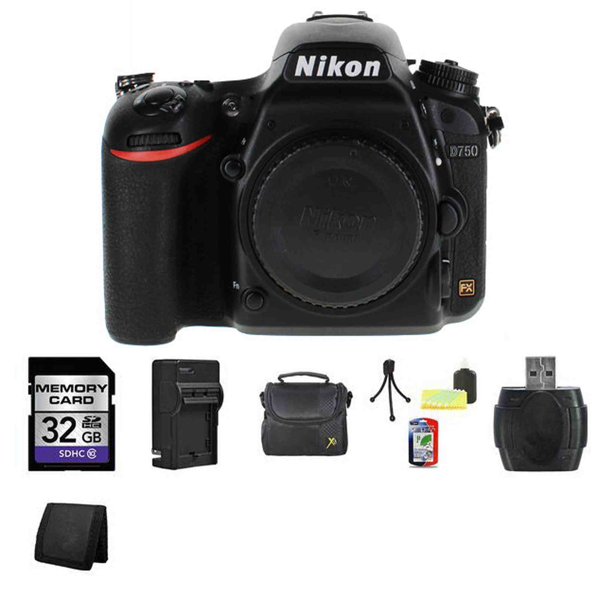 Nikon D750 DSLR Camera Body 32GB Bundle Nikon