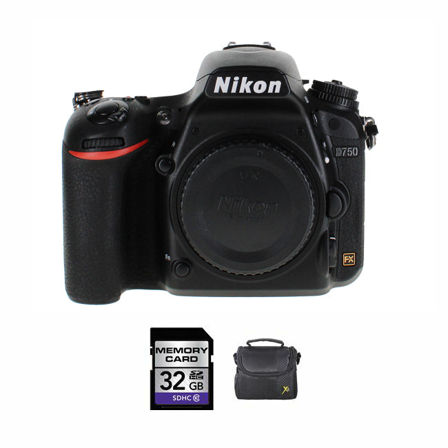 Nikon D750 DSLR Camera + 32GB & Case Bundle Nikon