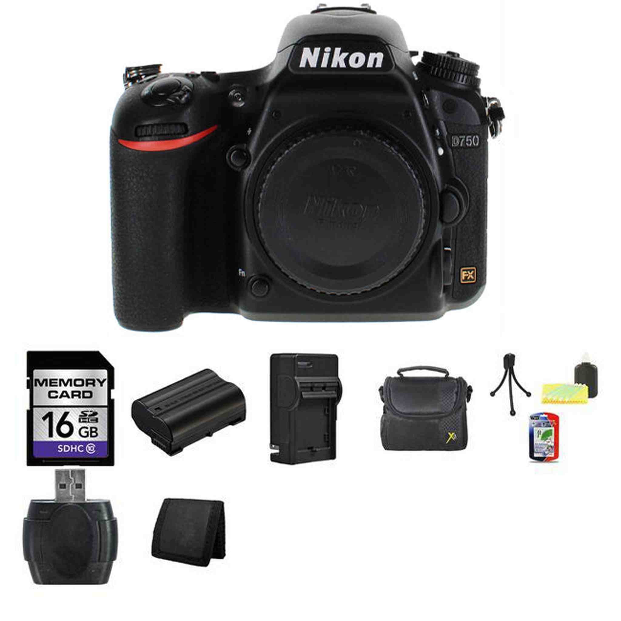 Nikon D750 DSLR Camera 16GB Package Nikon