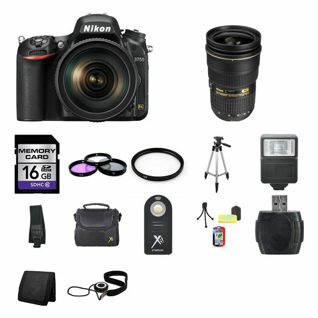 Nikon D750 DSLR Camera w/24-120mm &24-70mm Lenses 16GB Bundle Nikon