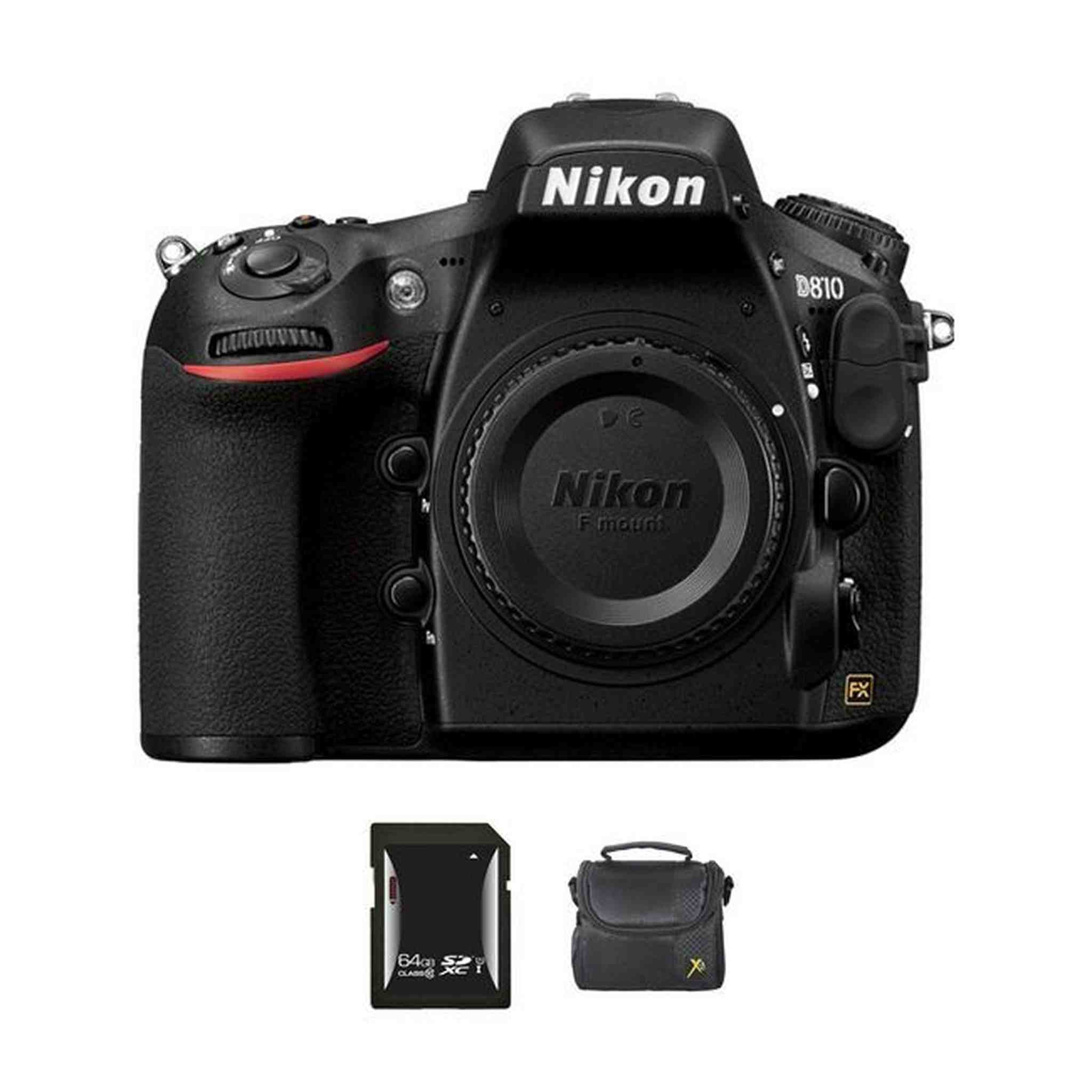 Nikon D810 DSLR Camera + 64GB & Case Bundle Nikon