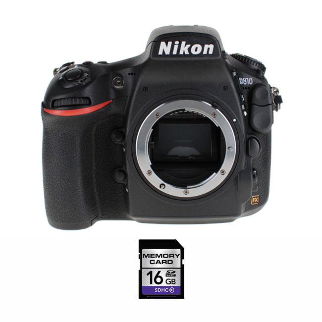 Nikon D810 DSLR Camera w/16GB SDHC Card Bundle Nikon