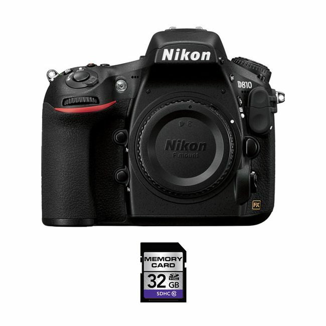 Nikon D810 DSLR Camera w/32GB SDHC Card Bundle Nikon