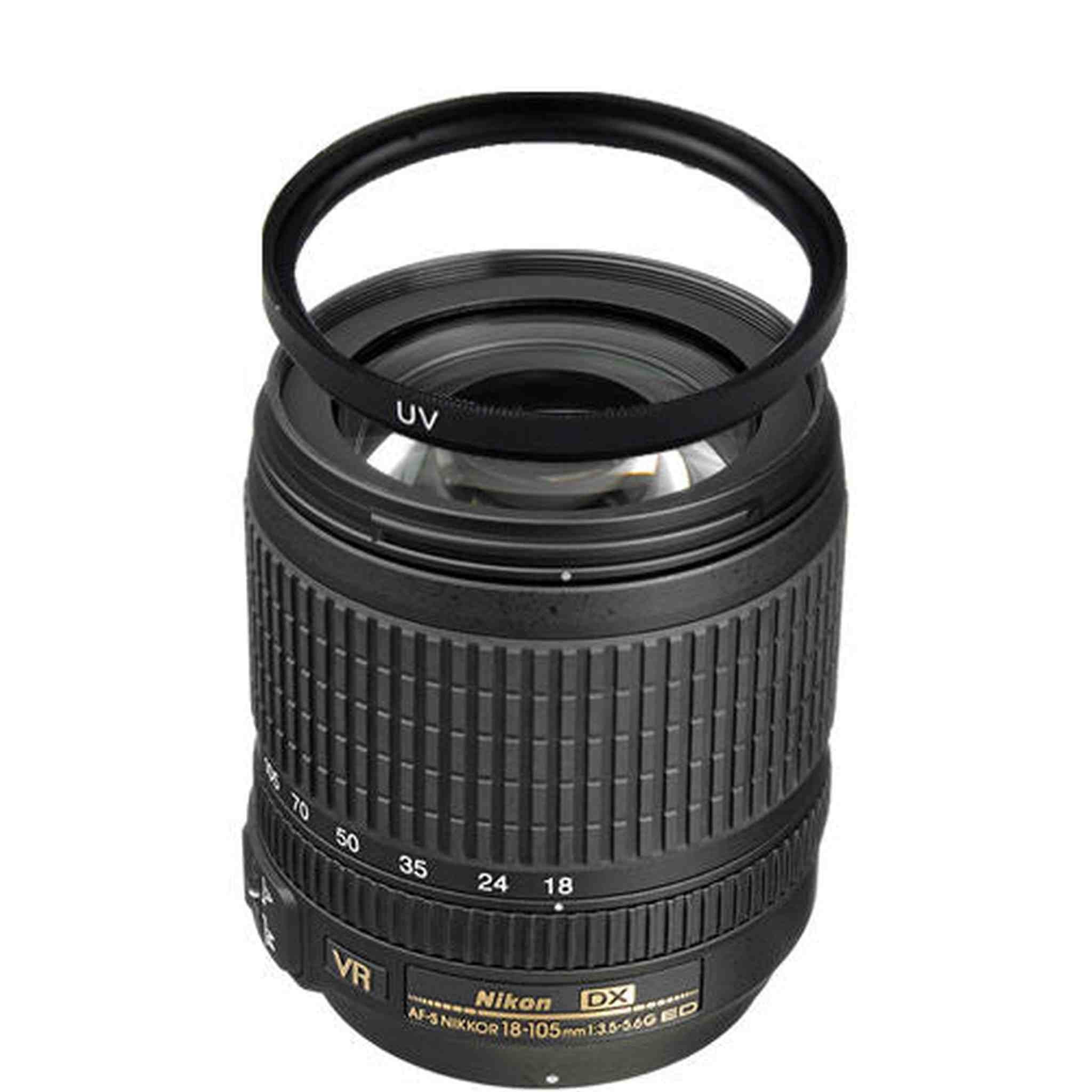 Nikon 18-105mm f/3.5-5.6G ED VR AF-S DX Nikkor Autofocus Lens w/67mm UV Filter Bundle Nikon